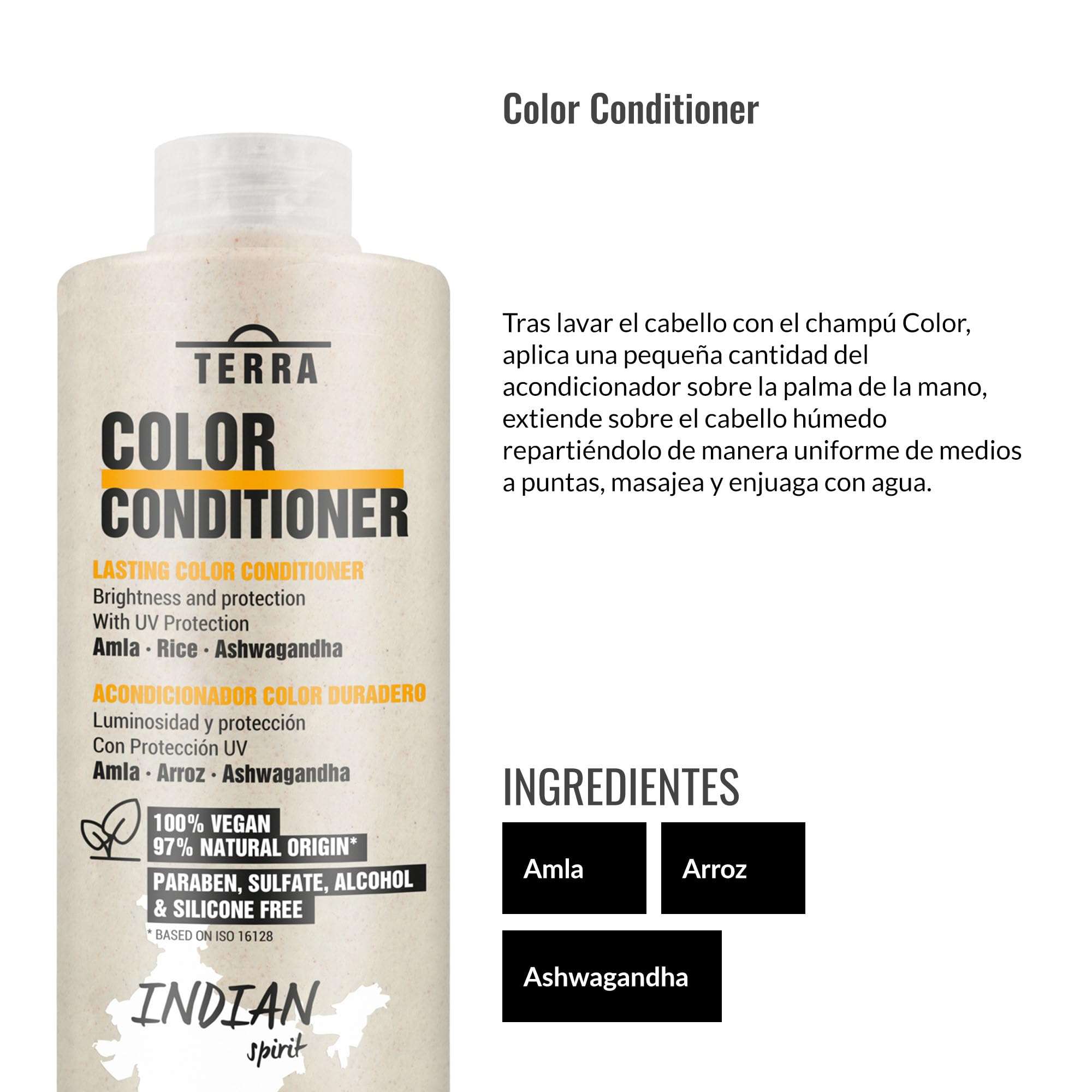 Lendan - Colored Hair Conditioner - Terra Color Conditioner - 1000 ml - Hydrates and Softens Hair - Improves Hair Color Intensity - Strengthens Hair - Shiny Hair - Vegan 5