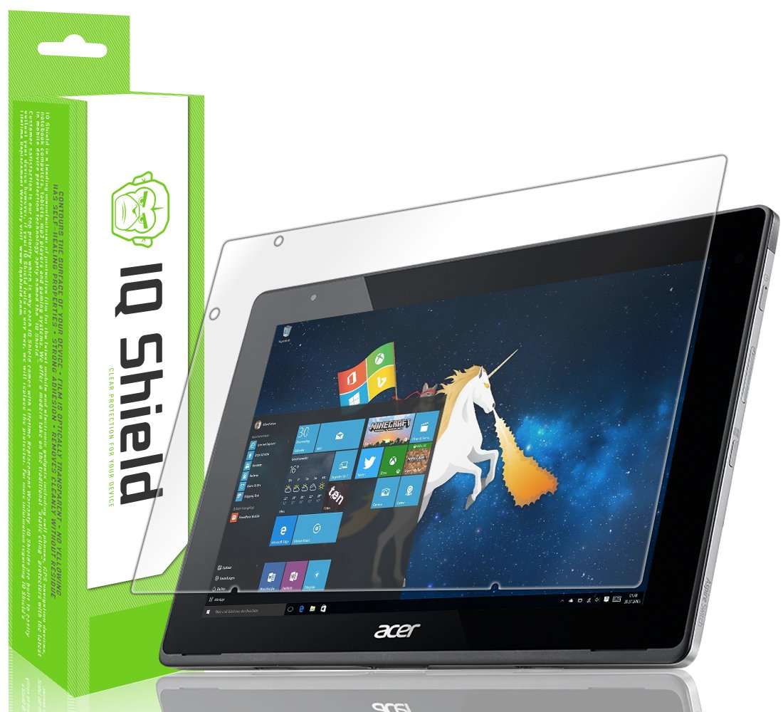 IQShield Screen Protector Compatible with Acer Switch V 10 LiquidSkin Anti-Bubble Clear TPU Film 1
