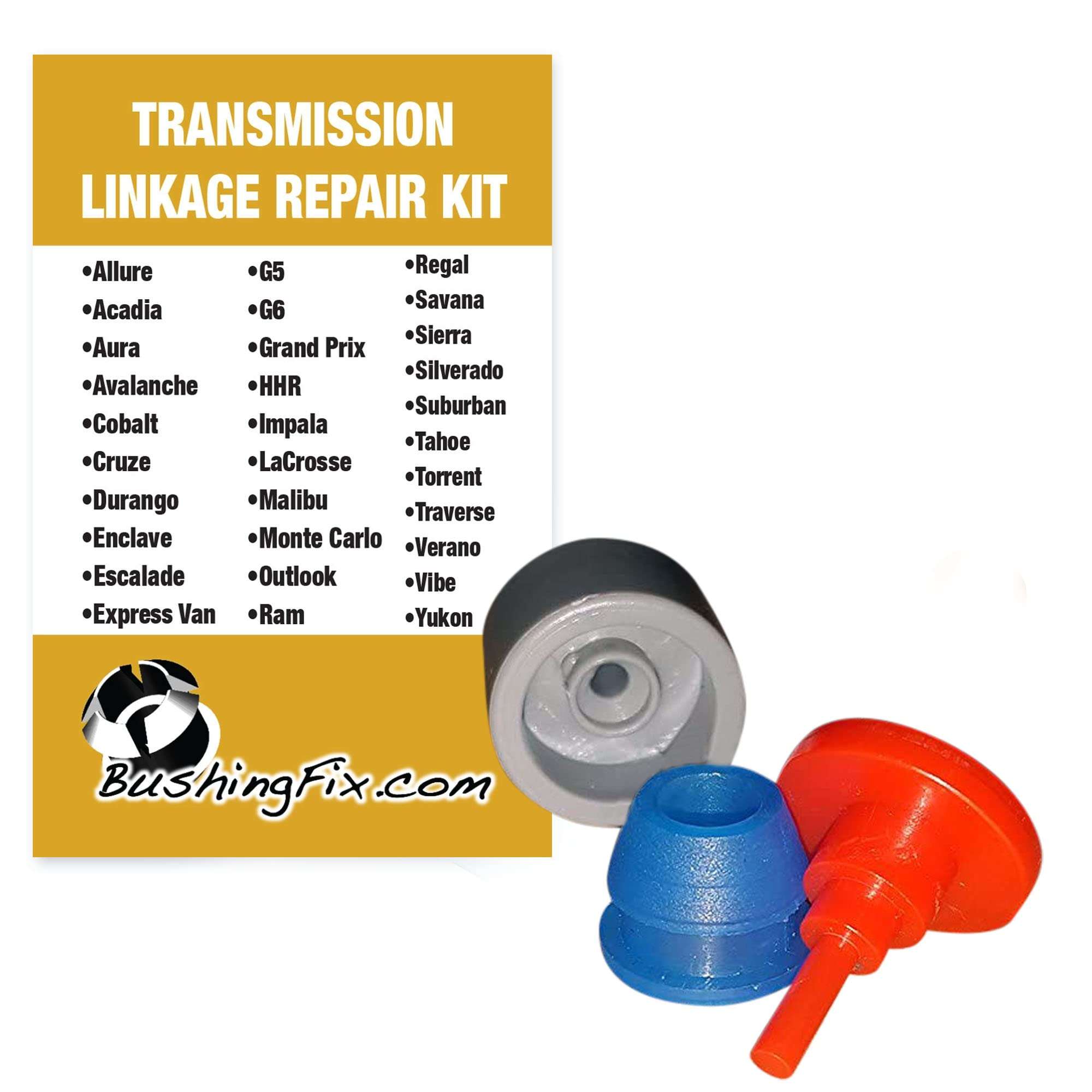 BushingFix IM1KIT1 - Transmission Shift Cable Bushing Repair Kit - Automatic Transmission Linkage Repair Kit, Transmission Repair Kit, Shifter Cable Bushing Fix, Shift Linkage Bushing Replacement 1