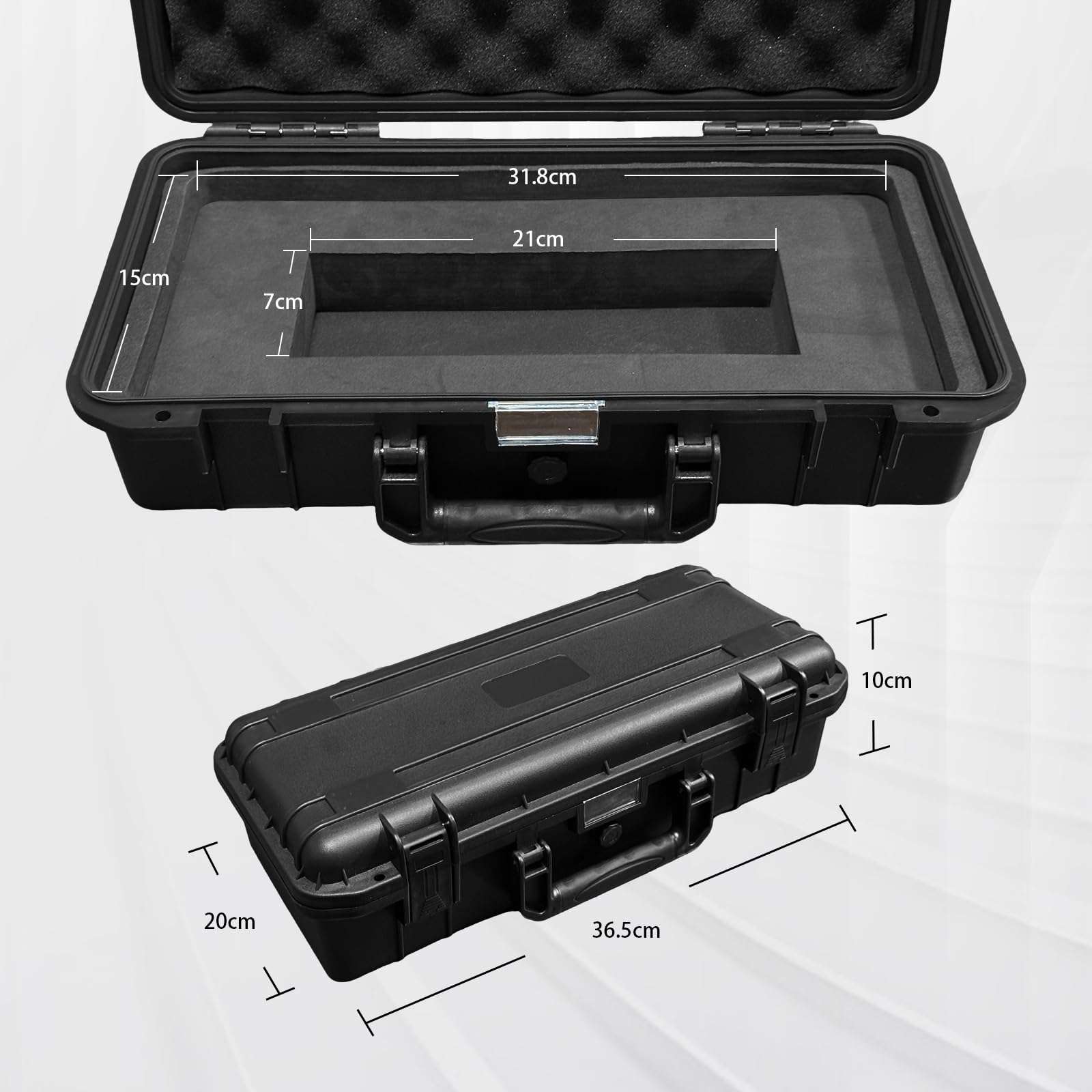 Hard Shell MIDI Controller Case for Ableton Move, Hard Shell Carrying Storage Case Equipped with Comfort Handle with Customizable Foam 3