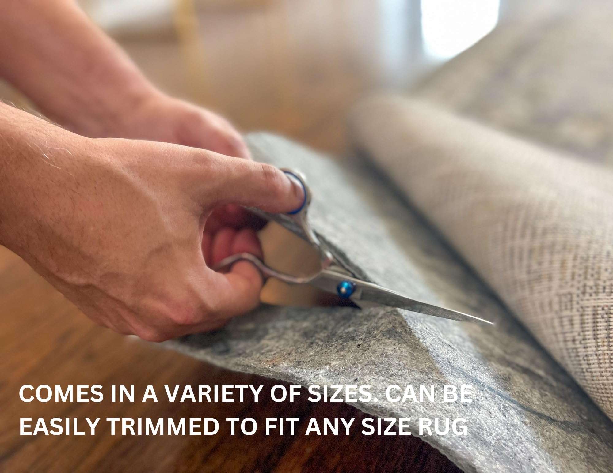 Comfort Cush Rug Pad - 4' x 6' Dual Surface 1/4" Thick Felt & Rubber, Pet and Life Friendly, Non-Slip, Safe for All Floors 4