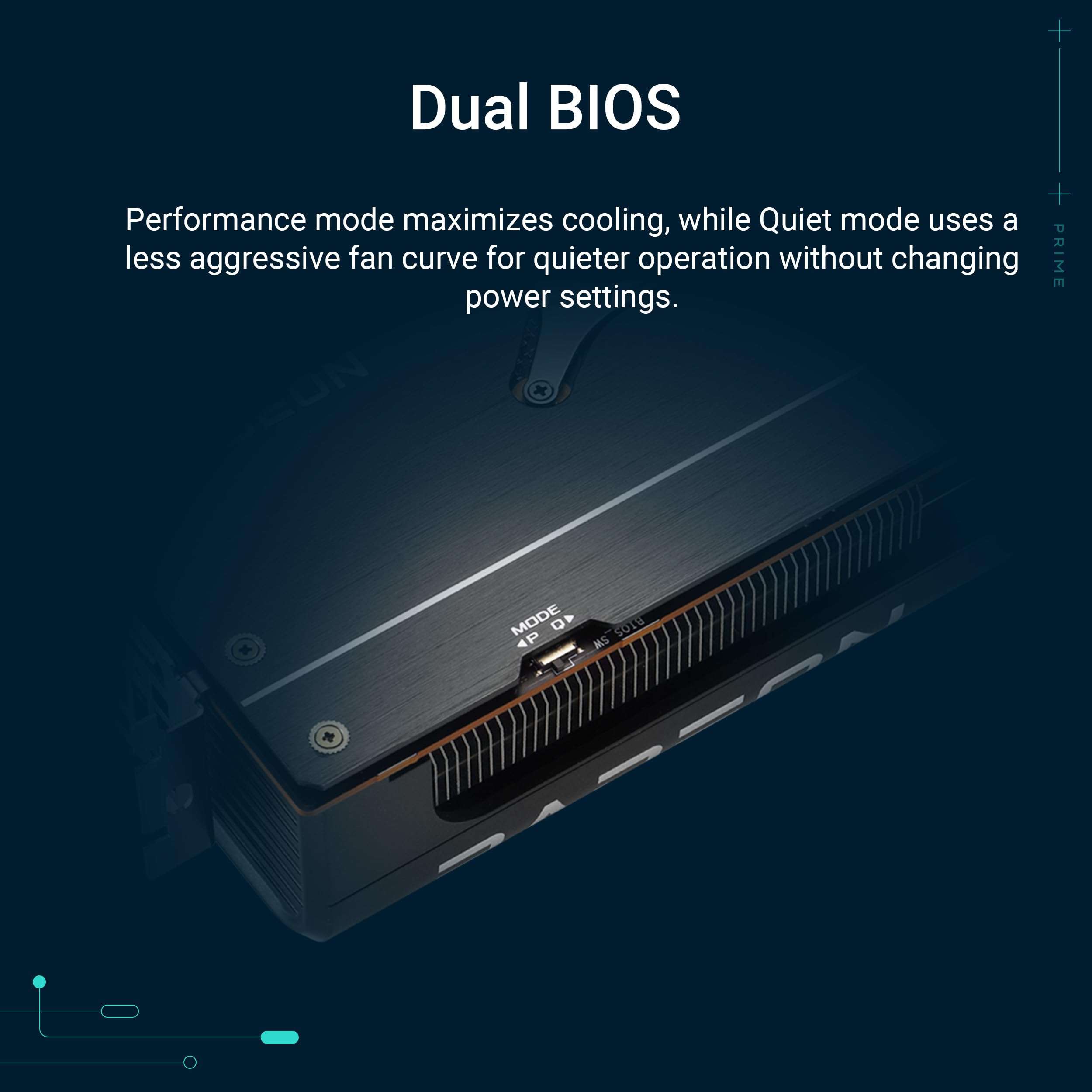 ASUS Prime Radeon™ RX 9070 XT OC Edition Graphics Card, AMD (PCIe 5.0, HDMI/DP 2.1, 2.5-Slot Design, Axial-tech Fans, Ball Bearings, Dual BIOS, GPU Guard) 6