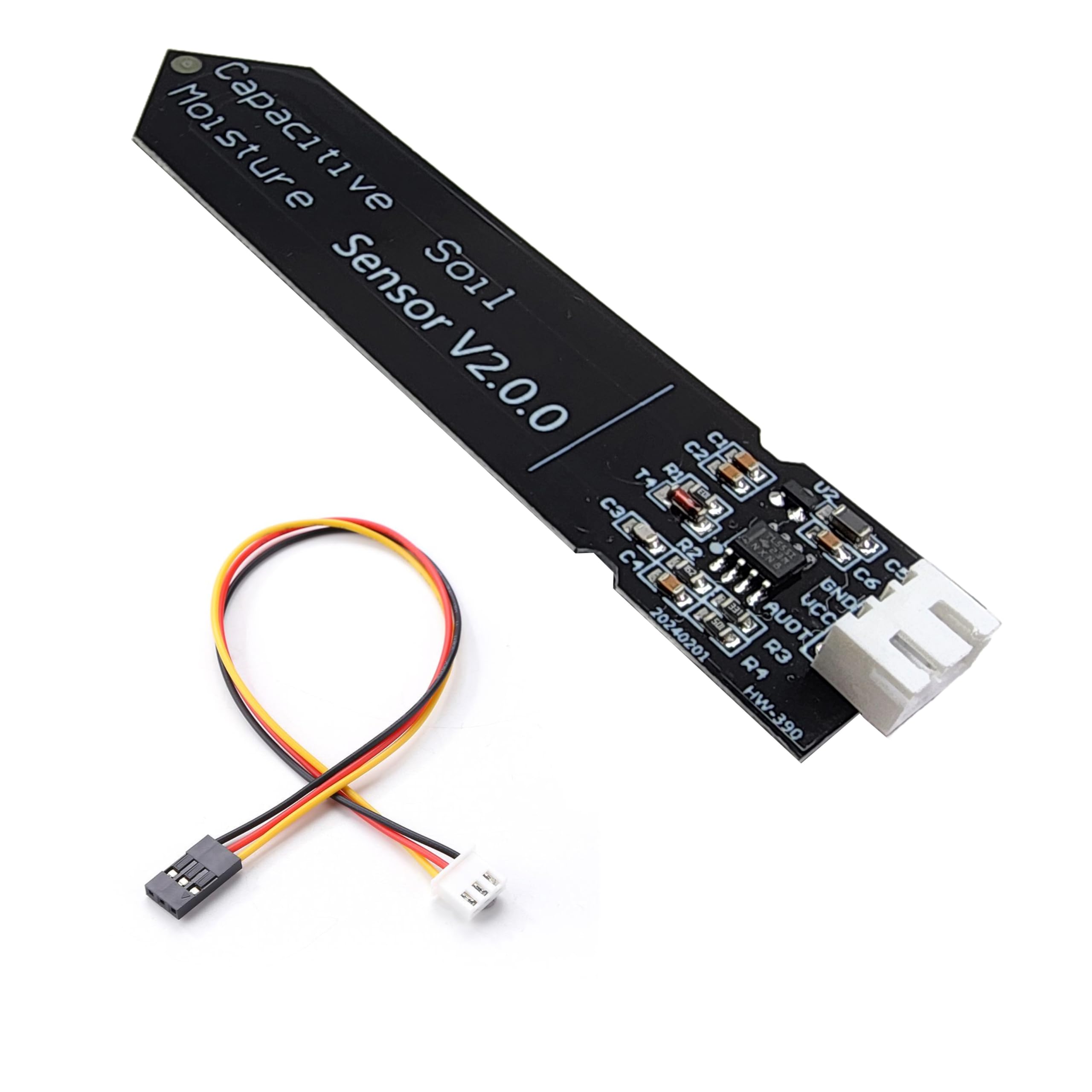 DIYables Capacitive Soil Moisture Sensor, TLC555I Chip, for Arduino, ESP32, ESP8266, Raspberry Pi, 2 Pieces 4
