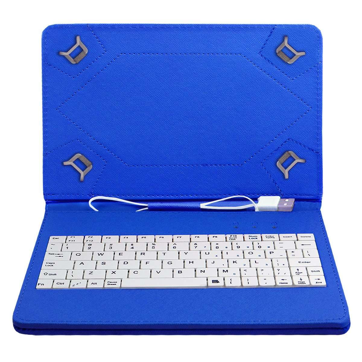 ACM USB Keyboard Case Compatible with Iball Slide Snap 4g2 Tablet Cover Stand Study Gaming Direct Plug & Play - Blue 3