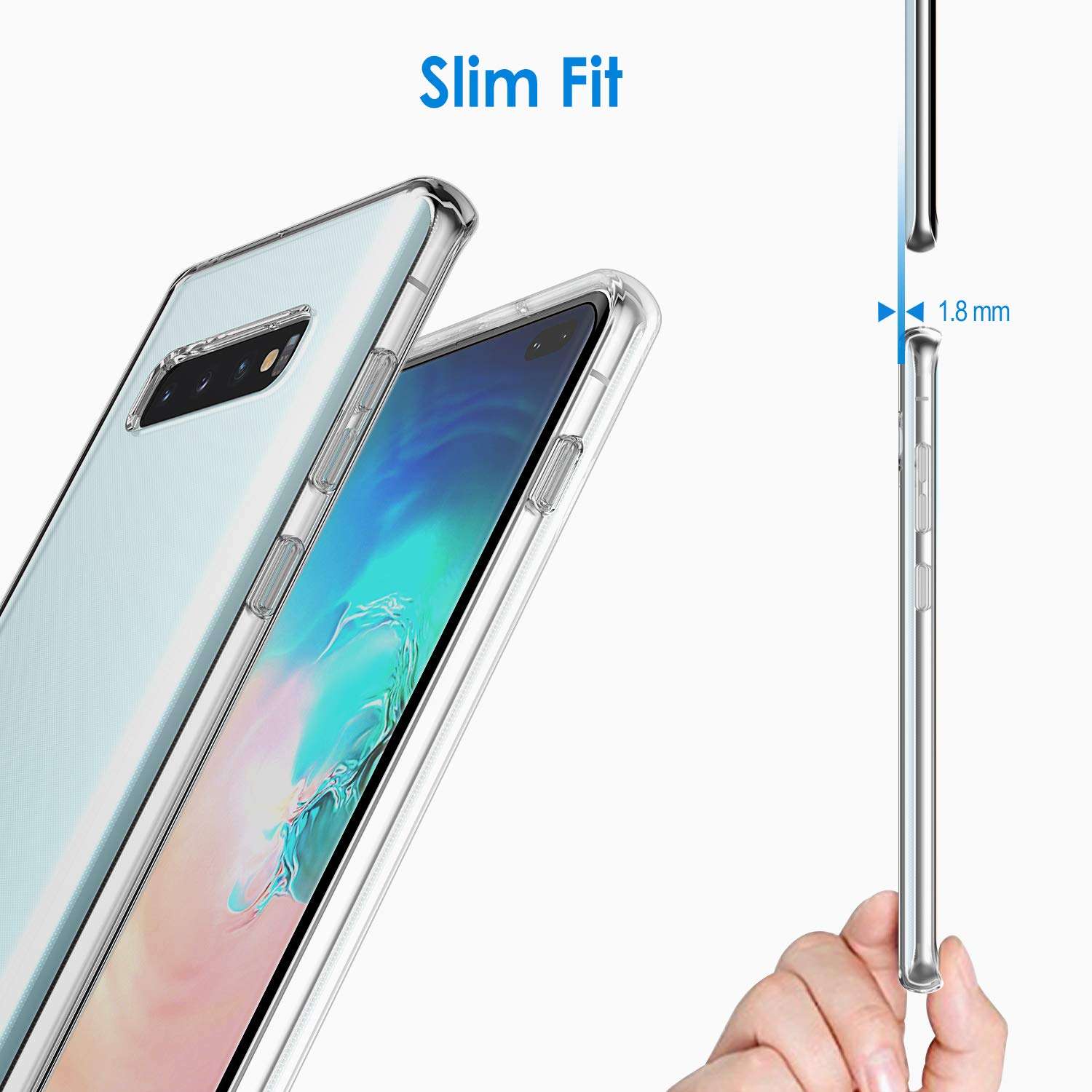JETech Case for Samsung Galaxy S10 Plus S10+, Premium TPU Material, Shock Proof, HD Clear 6