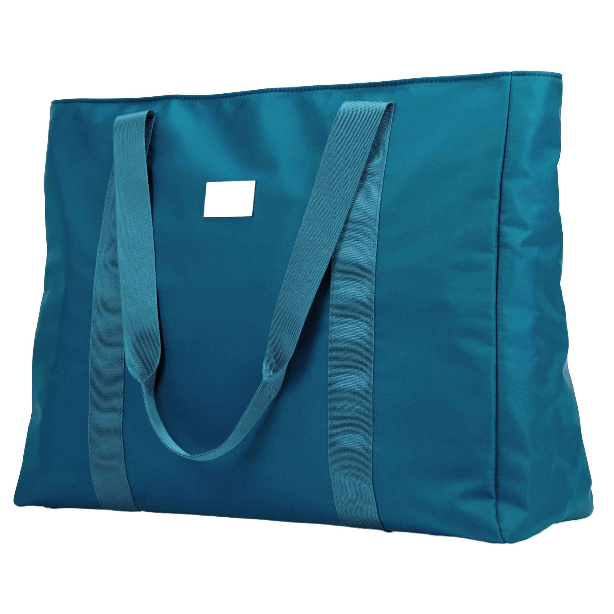 Badgley Mischka Nylon Weekender Travel Tote Bag | Lightweight Packable Travel Bag (Aqua) 1
