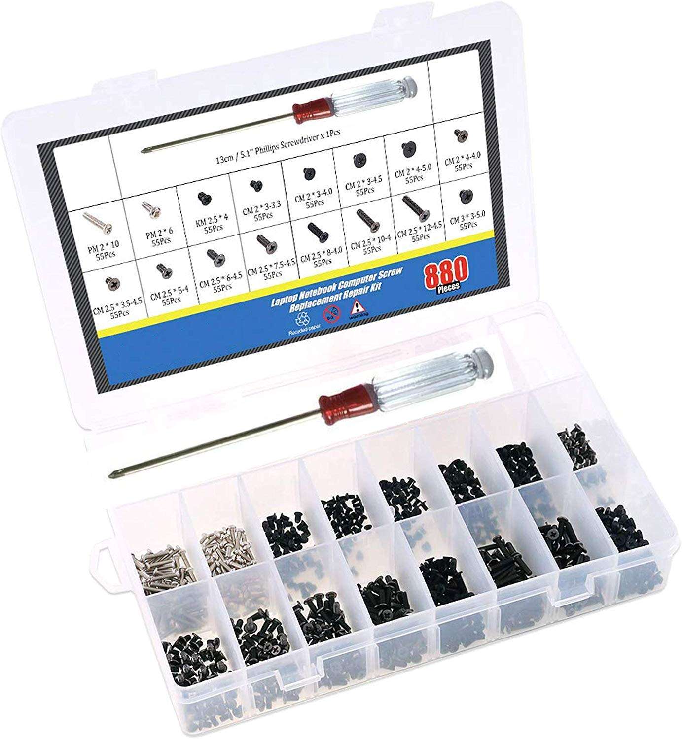 Laprite 300 PCs Personal Computer Screw Standoffs Set Kit for Hard Drive, Computer Case, Motherboard, Fan, Power Graphics Card