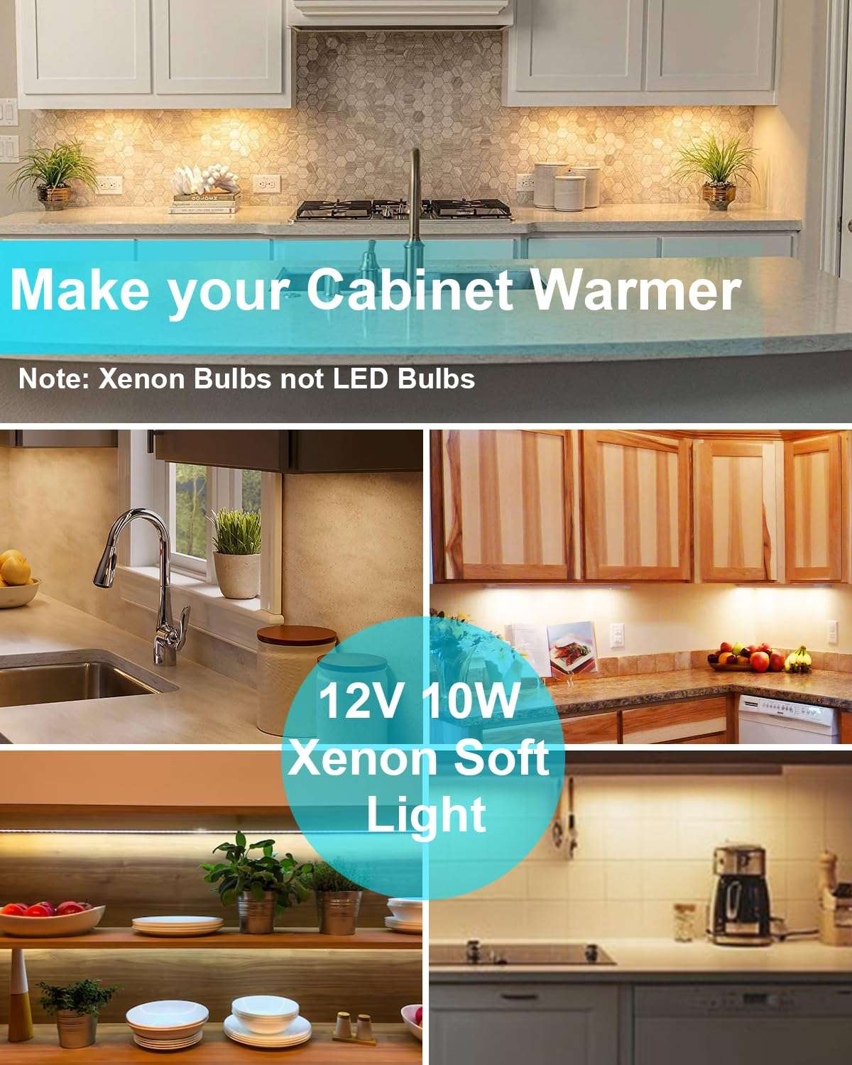 Miisiya Xenon Festoon Light Bulb 12v 10W Festoon Bulb Under Cabinet Light Bulbs T3 42mm Festoon UnderCabinet Bulb 2700K 12 PCS 5