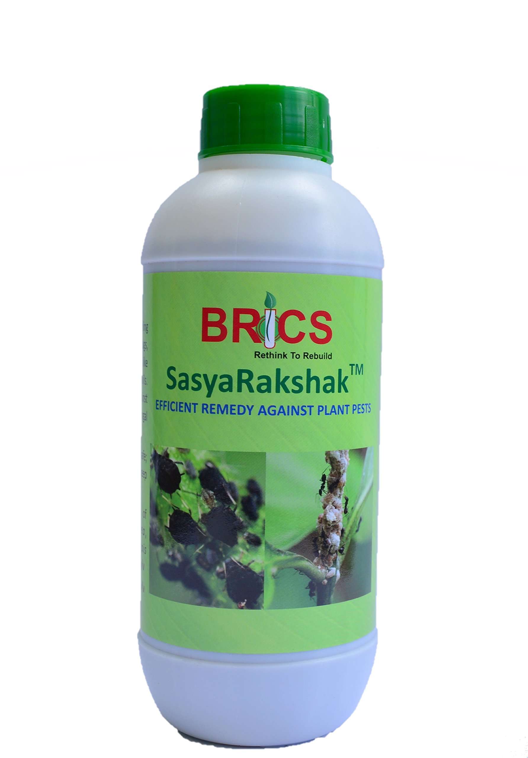 BRICS Sasya Rakshak 500ml Liquid Miticide | Herbal Home & Roof Gardening Manure | Efficient Remedy Aganist Plants Pest | Safe on Plants | Pack of 5 | 1
