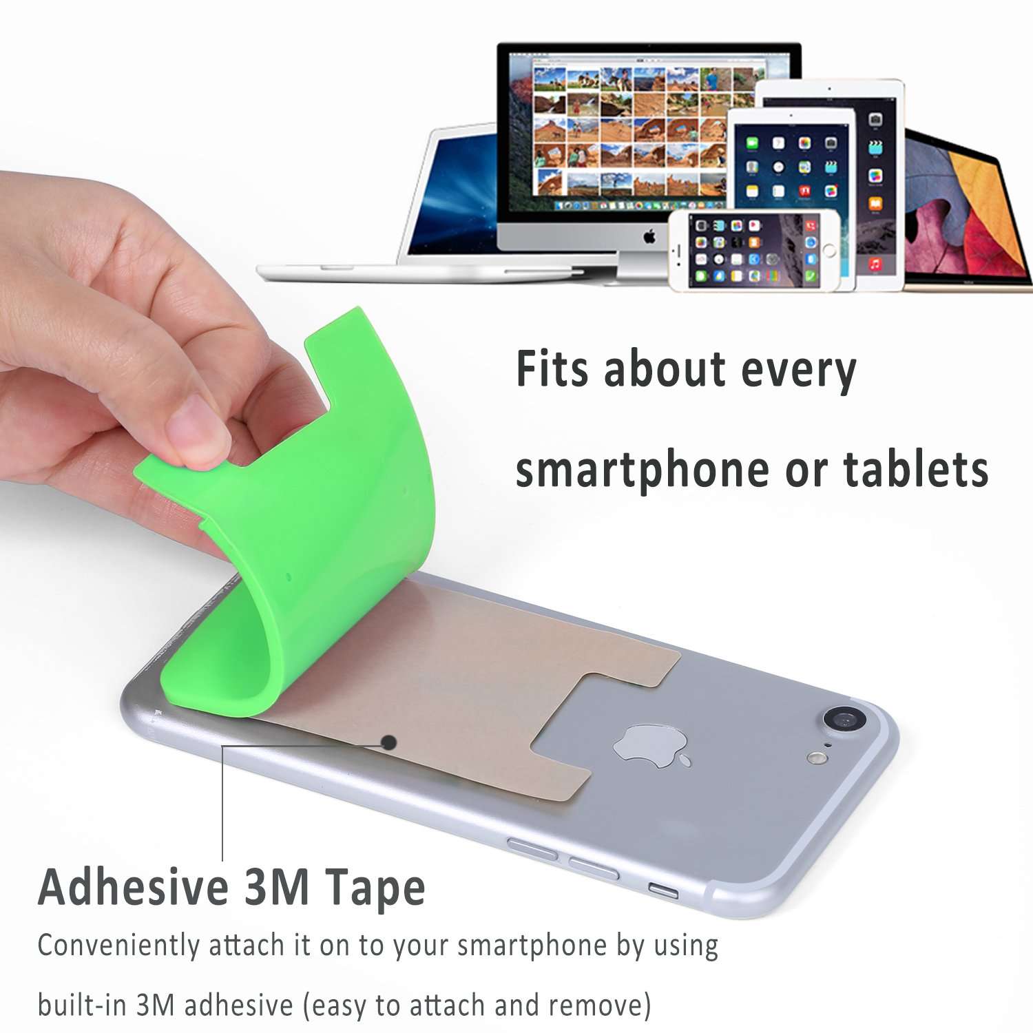 Adhesive Phone Wallet, 6 Pack Silicone Phone Wallet Stick on, Sticky Credit Card Holder for Phone Case, Adhesive Credit Card Holder for iPhone 16 15 14 13 12 Pro Max,iPad,Samsung Galaxy,LG,Tablet 5