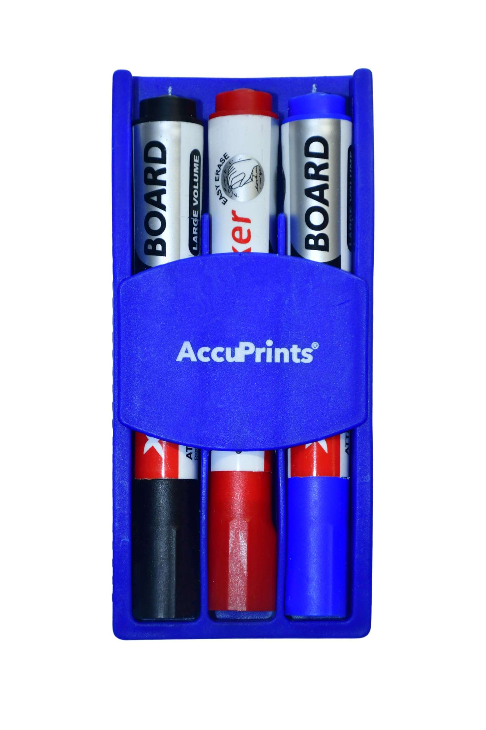AccuPrints Set of 3 White Board Marker with Magnetics Dusters | Markers for White Board Magnetics Dry Erase Markers Fine Tip Low-Odor Whiteboard Markers with Dusters (Magnetic Duster 3 Set) (A6P0) 1