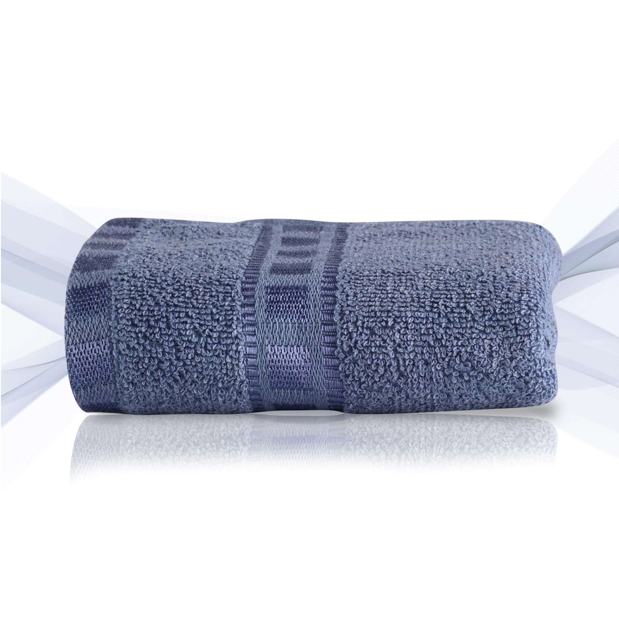Urbane Home Pack of 3 Cotton Hand/Face Towels for Men & Women | Easily Washable | Workout Gym Napkins for Men | Pocket Towel - Dark Blue-Grey & Sky Blue 3