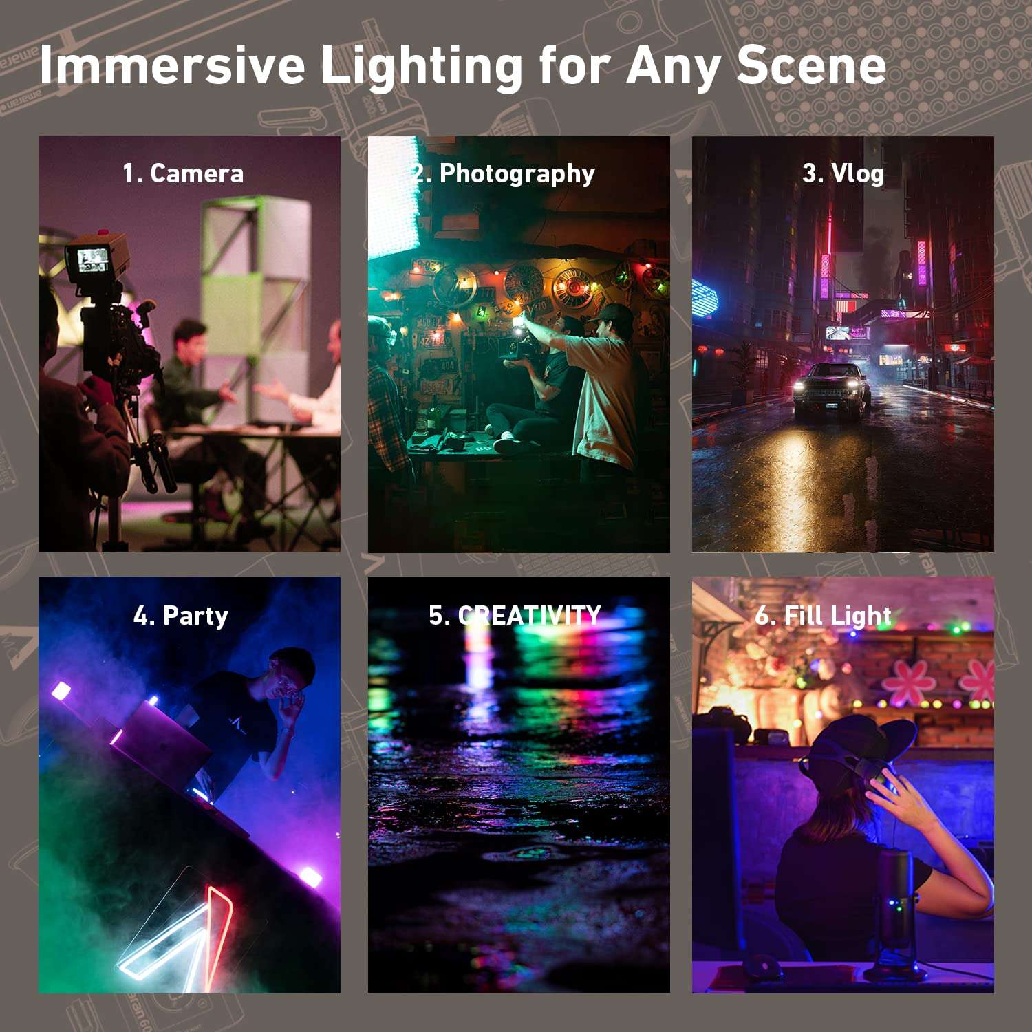 Aputure MC Aputure Amaran AL-MC RGB Led Video Light TLCI/CRI 96+ RGB 0-360 Full Color 3200-6500K Adjustable 0-100% Stepless Dimming CCT/HSI/FX Mode Built-in Lighting Effect App Control Wireless Charge 3