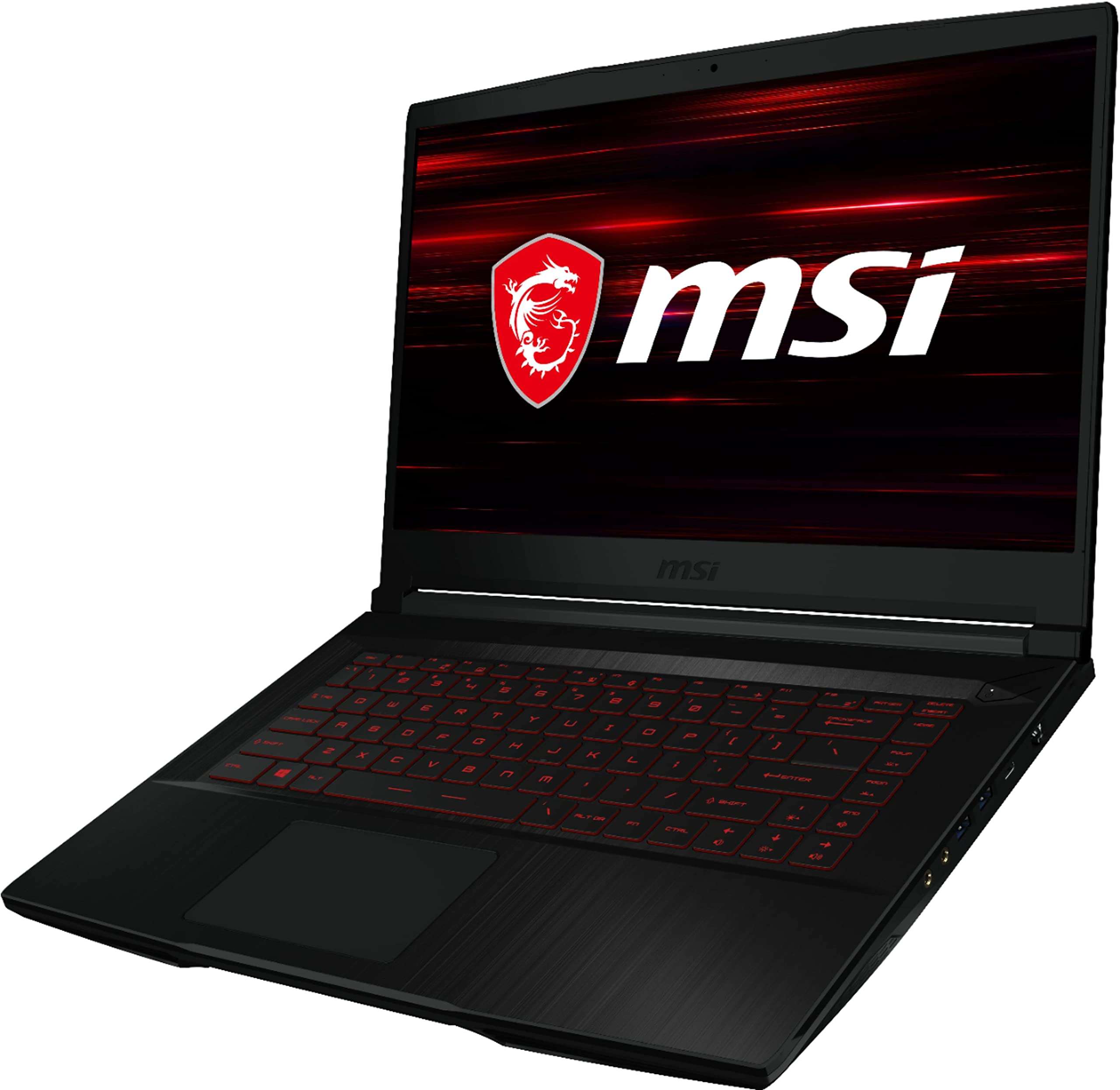 MSI GF63 Thin 10SCXR Gaming & Entertainment Laptop (Intel i5-10300H 4-Core, 64GB RAM, 512GB PCIe SSD + 2TB HDD, GTX 1650 [Max-Q], 15.6" 60Hz Win 11 Pro) with WD19S 180W Dock 5