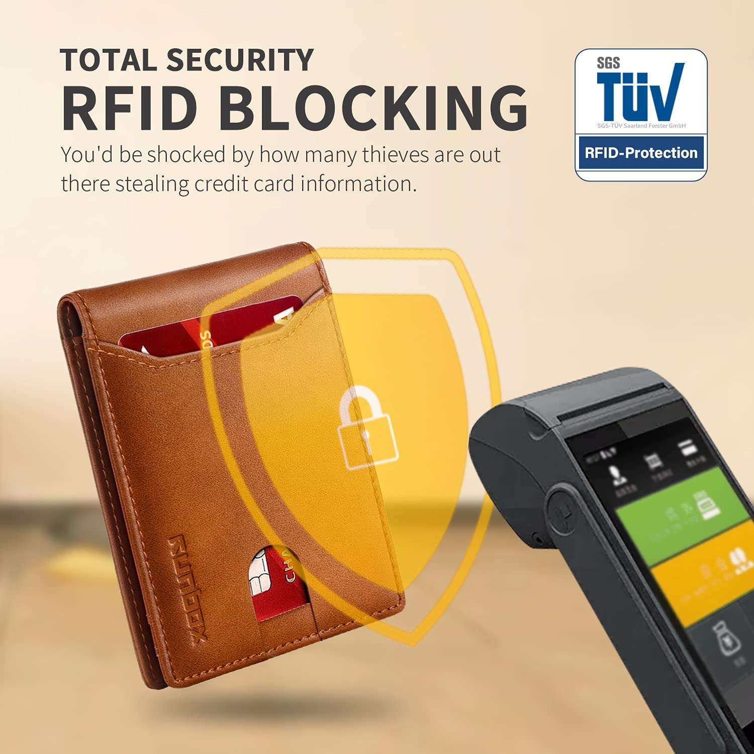 RUNBOX Novelty Wallet for Men Slim 11 Credit Card Holder Slots Leather RFID Blocking Small Thin Men's Wallet Bifold Minimalist Front Pocket Large Capacity Gift Box 5