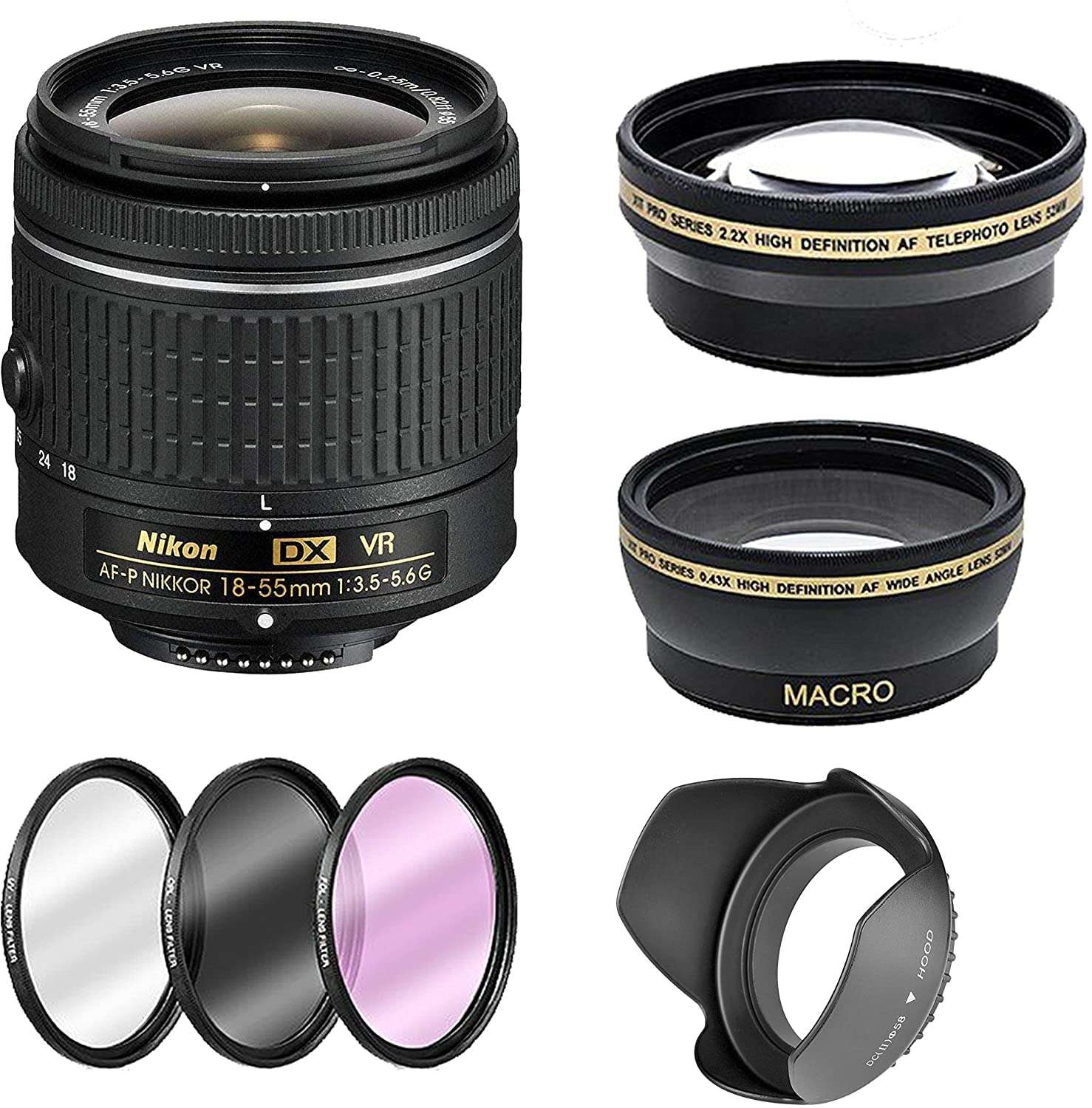 Nikon D5600 DSLR Camera with AF-P DX NIKKOR 18-55mm f/3.5-5.6G VR Lens + Nikon DSLR Camera Case + 32GB Memory Bundle (24pcs) 3