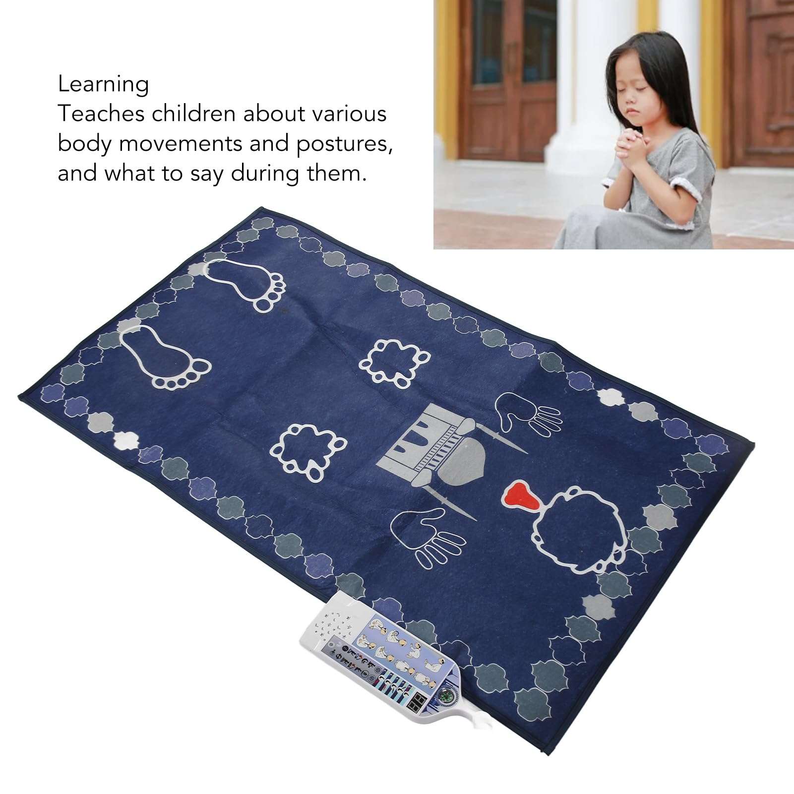 Septpenta Smart Intelligent Muslim Prayer Rug, Electronic Islamic Prayer Carpet Mat, Foldable and Portable for a Fun and Enjoyable Way to Pray Muslim Prayers(23.6 X 39.4in) 4