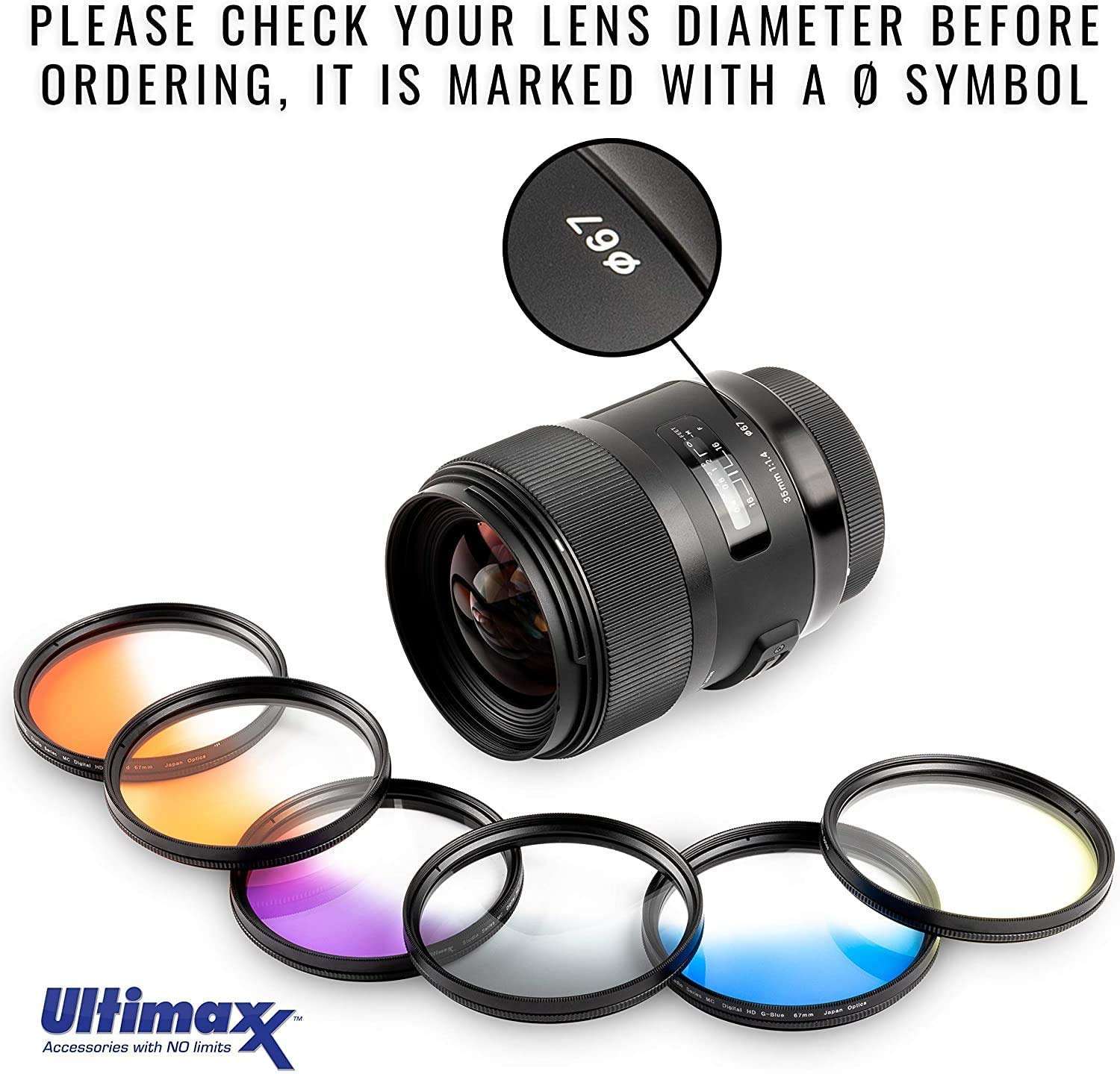 Ultimaxx 58MM Complete Lens Filter Accessory Kit for Lenses with 58MM Filter Size Designed Specifically for: Canon EOS 90D, 80D, 77D, 70D, Rebel T7, T7i, T6i, T6,T5i, T5, T4i, SL3, SL2, SL1 and More 2
