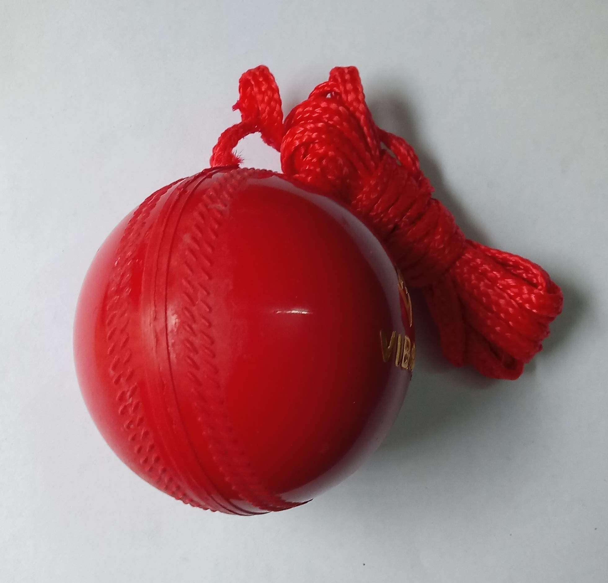 TIMA Hanging Rubber Cricket Practice Ball, Standard (Red) 5