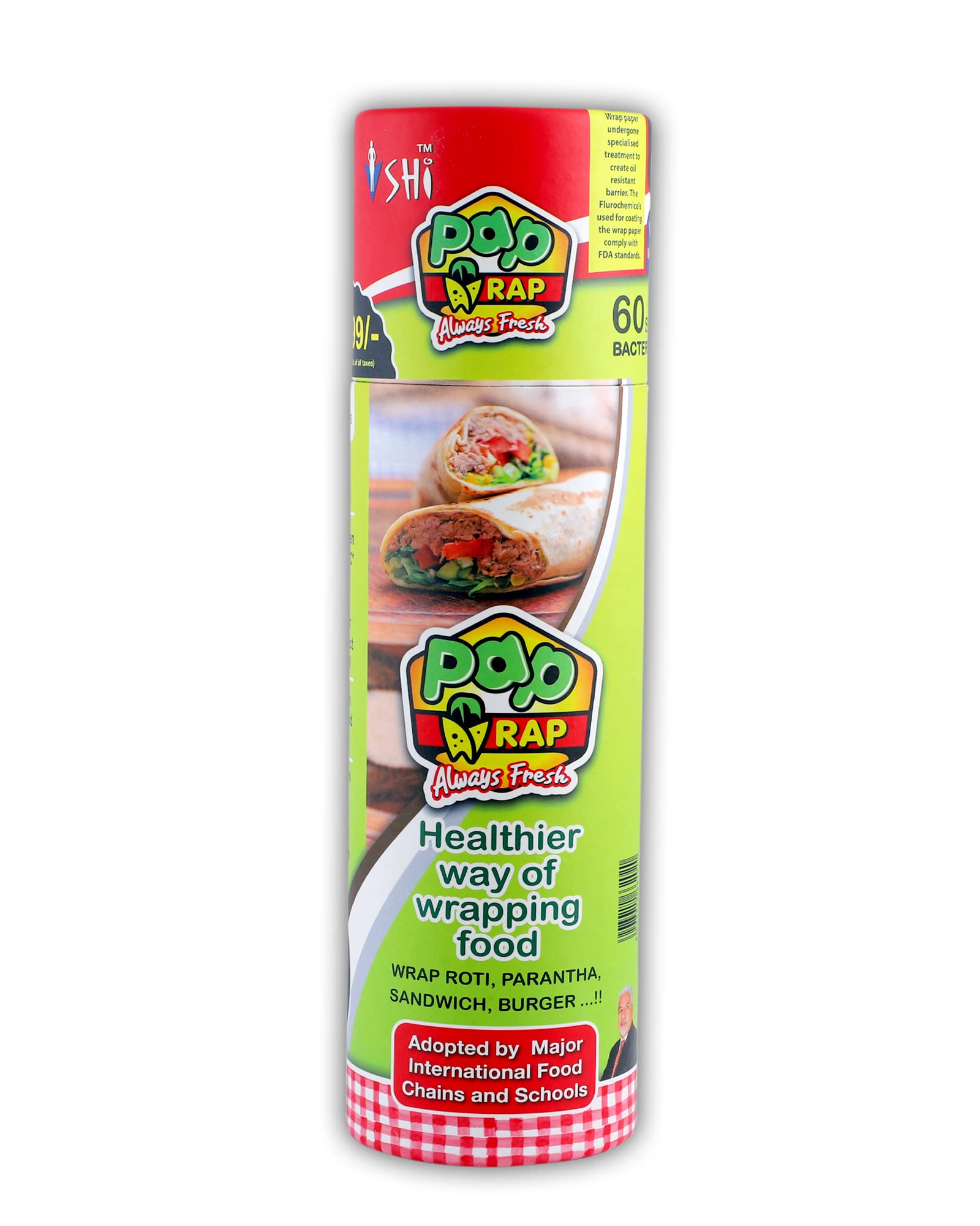 Pap Wrap Food Wrapping Paper for wrapping Food and Keep Fresh food Parchment Paper 72 Sheet in one Pack (Pack Of 1)