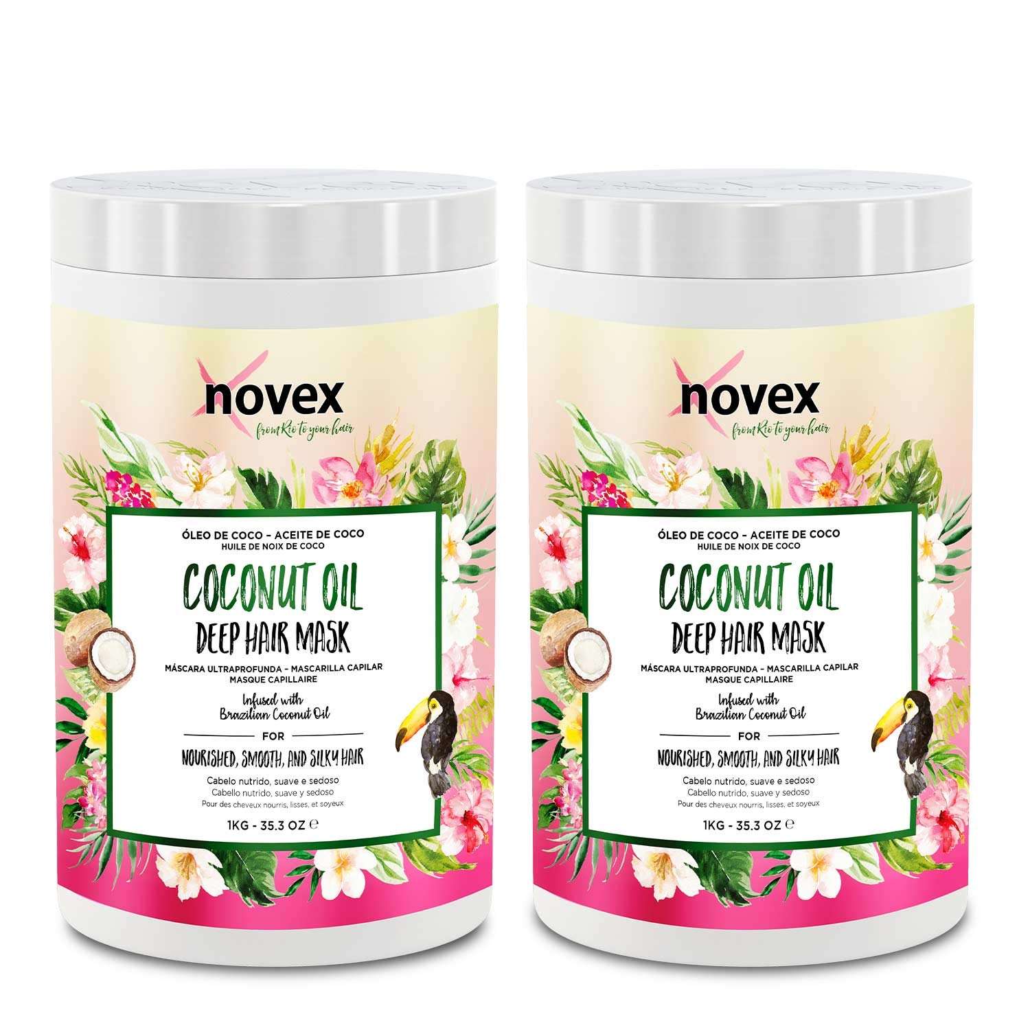 NOVEX Hair Mask (1kg)- 2 Pack (Coconut Oil) 1