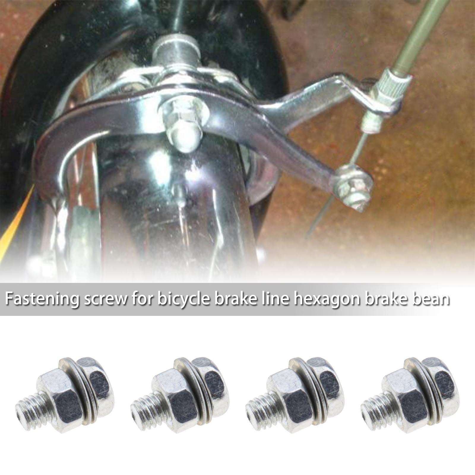 SING F LTD 20Pcs Bicycle Cable Anchor Bolts 6mm with Nuts and Washers for BMX Cross Bike Electric Bike Foldable Hybrid Kids Mountain Racing Trekking Bike Cycling Accessories Hex Head Screw 2