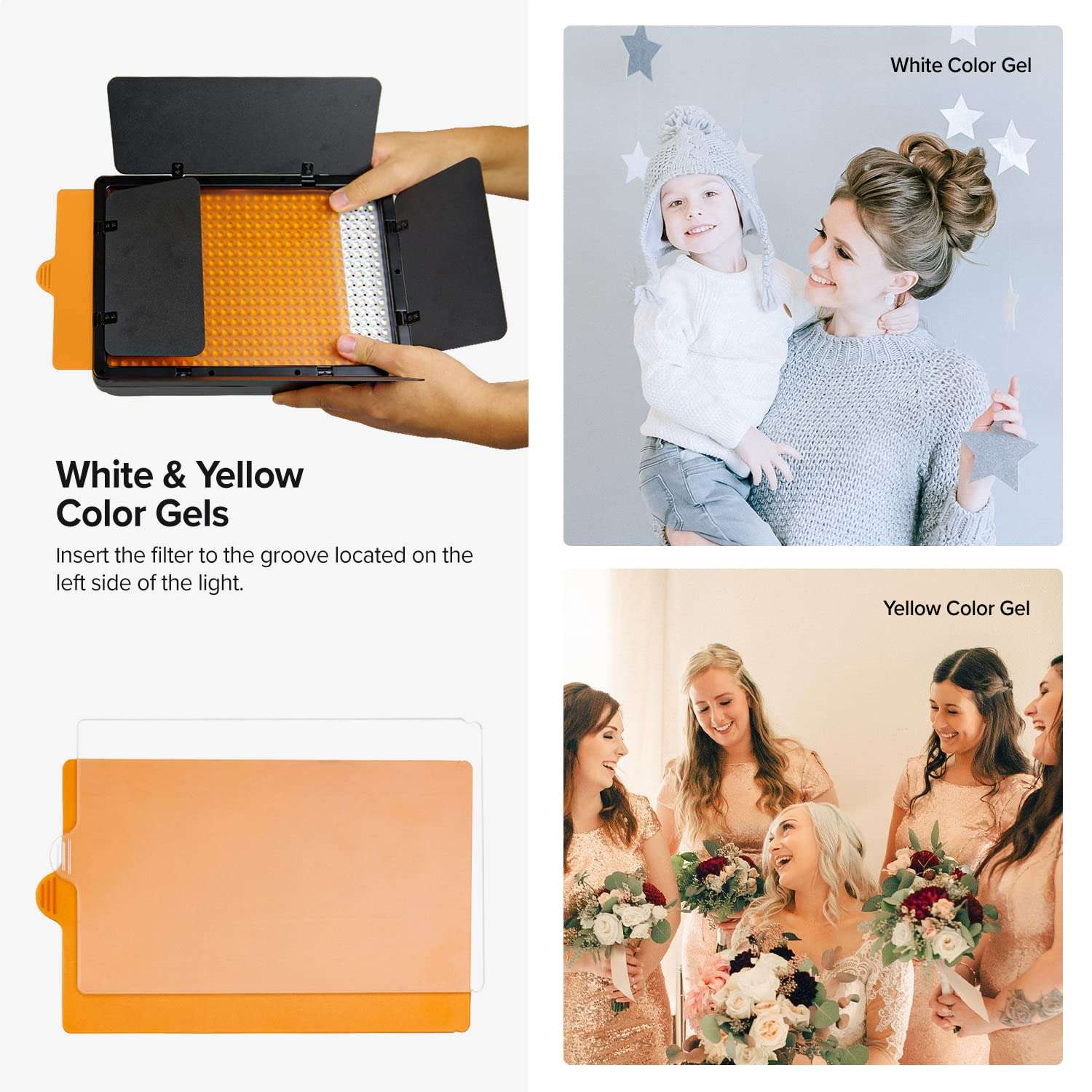 LimoStudio 504 LED Barndoor Dimmable Bi-Color Light, 78" Stand, Batteries, Battery Charger Kit, and Color Gels for Studio Photography, Video Shooting, AGG2834 5