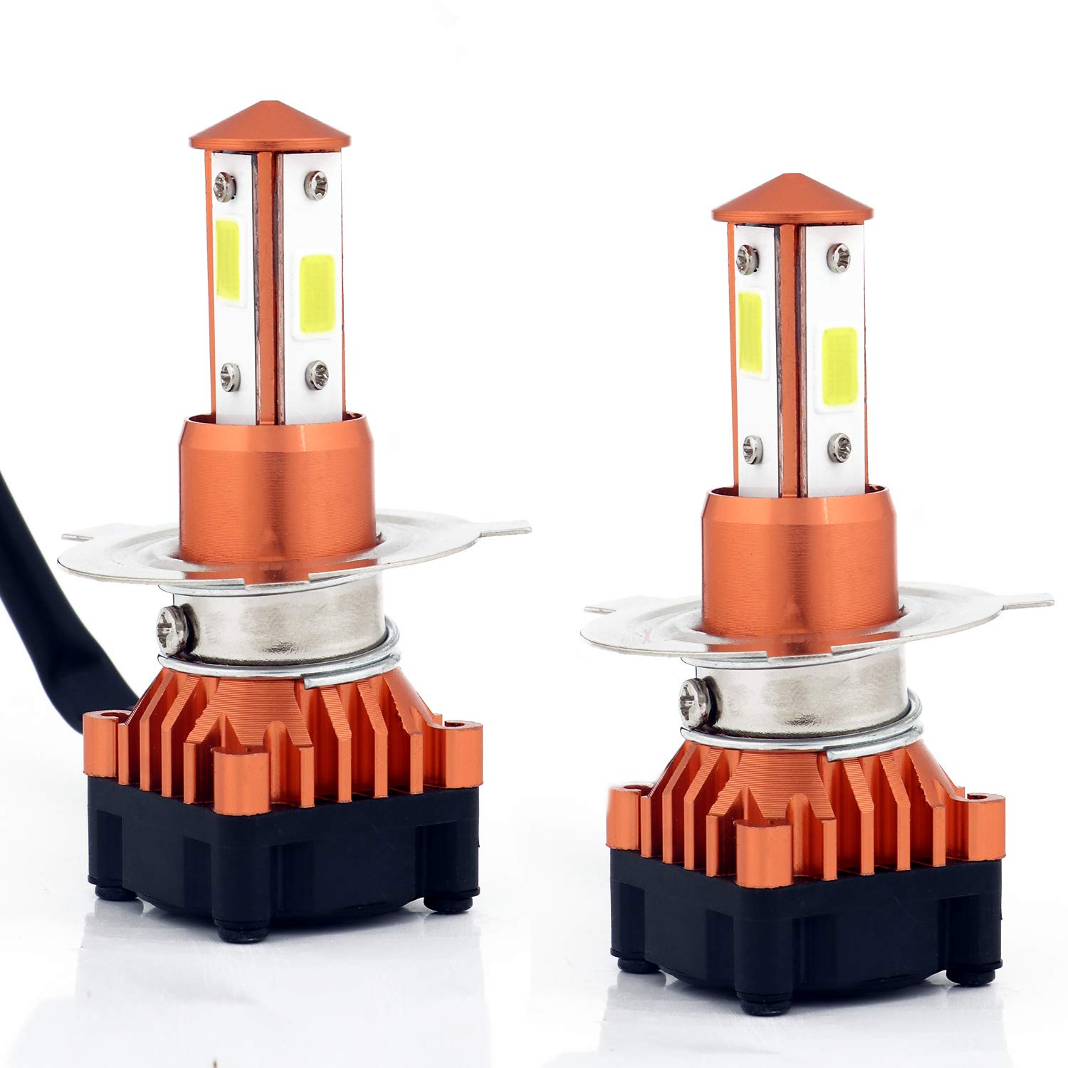 Allextreme Car LED H4 Headlight Conversion Kit Lamp Bulbs for Front Fog Headlamp for Cars and Bike (Cool White, 80W) - Pack of 2