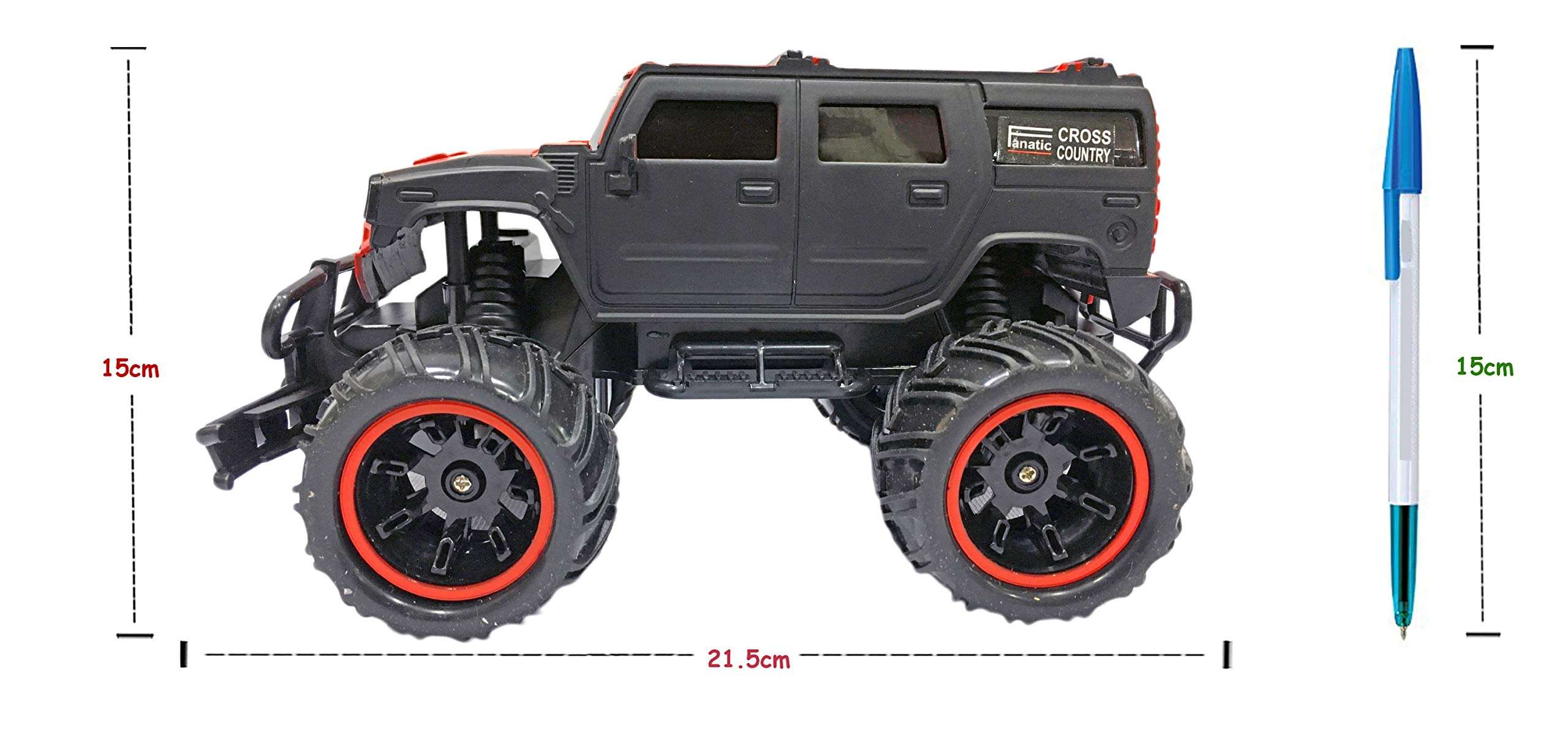 Popsugar Hummer Monster 1: 20 R/C Truck - Included Battery, Black & Popsugar Flash Drum with Sticks - Pink and Yellow Combo 3