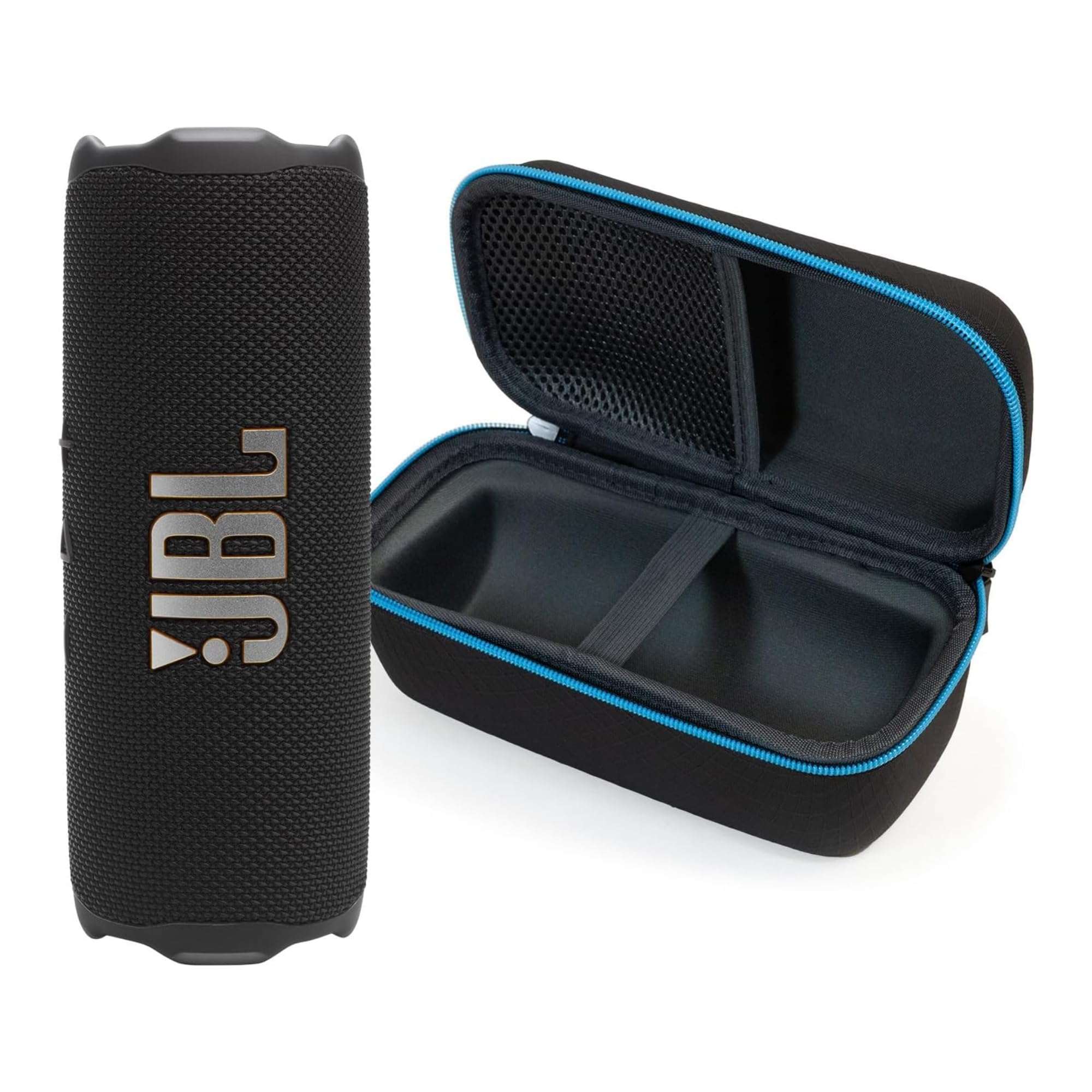 JBL Flip 7 (Black) + Bundle with divvi! Protective Hardshell Case (Black) 1