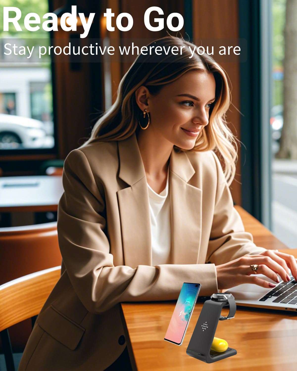 Wireless Charger for Samsung, 3 in 1 Wireless Charging Station for Galaxy S25 Ultra/S24 Ultra/S23/S22/Note 20/Z Flip 6/Fold 6,Qi Charger Stand for Galaxy Watch 6/5, Galaxy Buds 3/3 Pro,Women Men Gift 2