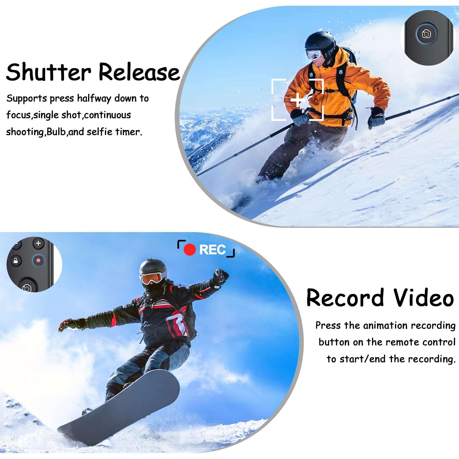 for Fujifilm Camera Rechargeable Shutter Release, AODELAN Wireless Remote Control Compatible with Fuji X-T30 II,X-S10,X-H2,X-H2S,X-T3,X-T4,X-T5,X-S20,X-T30,X-T50,X-M5,X100VI,X-E5,X Half 5