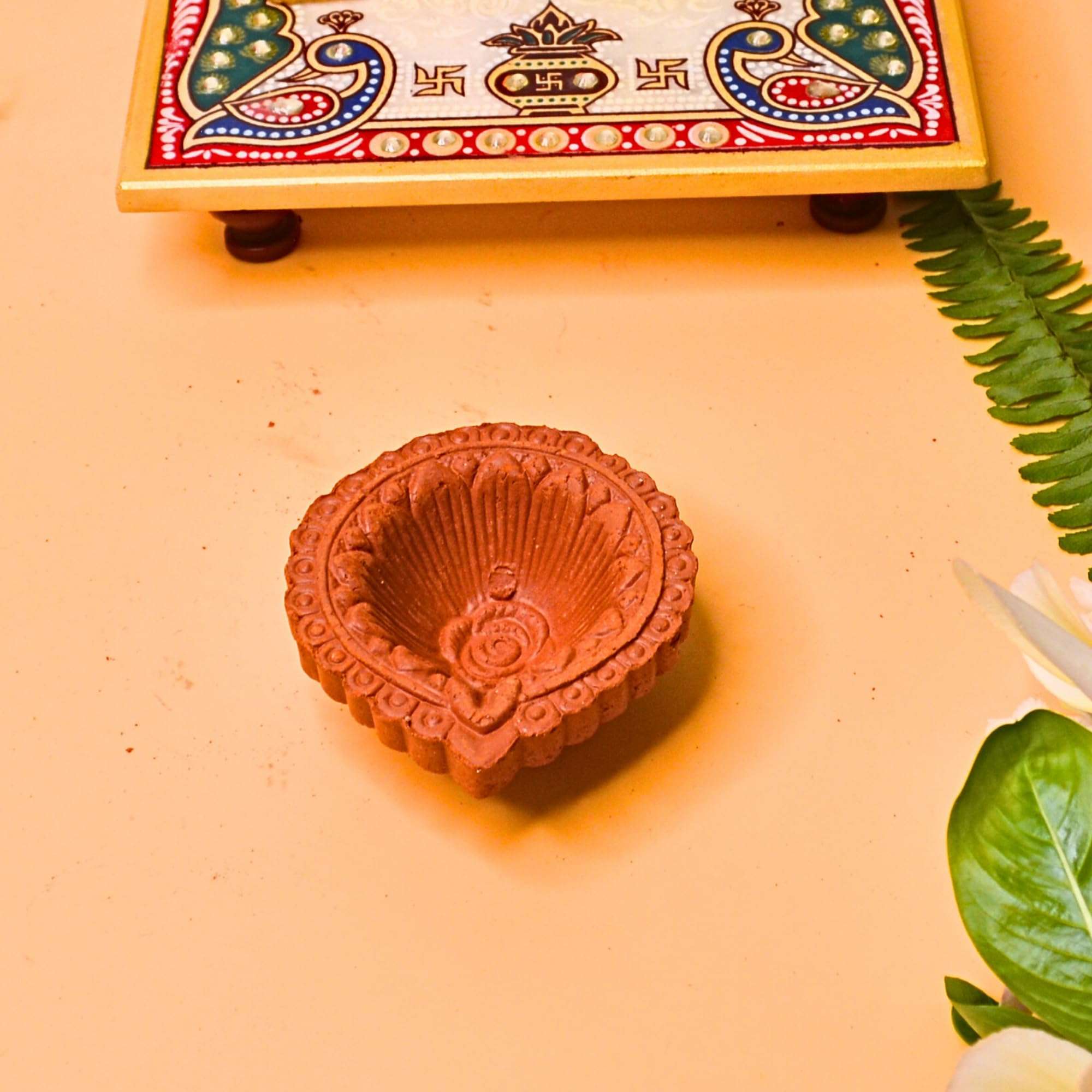 Shri Shri Handicraft Natural Clay Traditional Diwali Ke Diye | Earthen Clay Diya | Mitti Ka Diva | Diyas for Pooja (1) 6