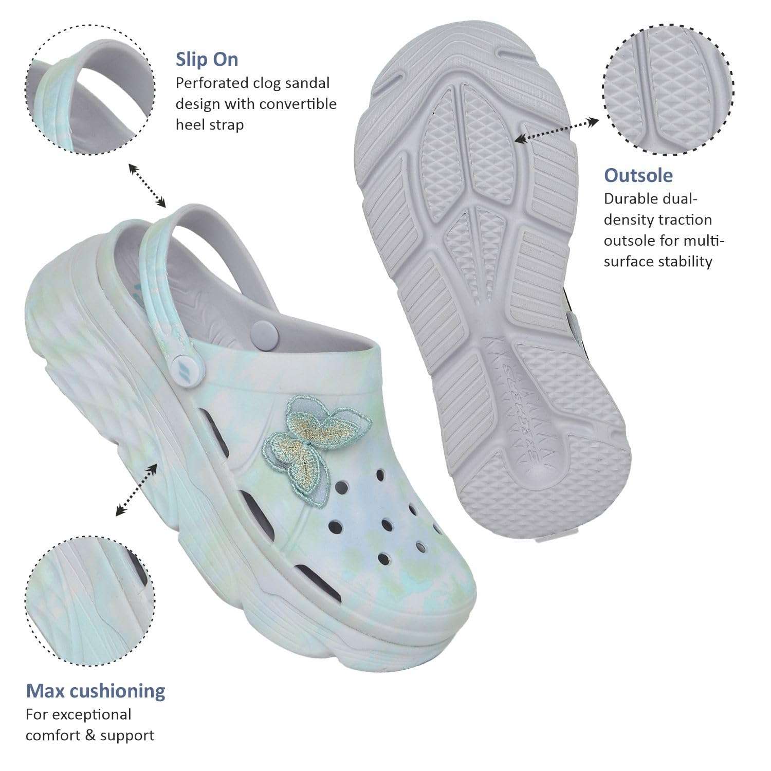 Skechers womens MAX CUSHIONING Black SANDAL -7 UK (10 US) (111351) 4