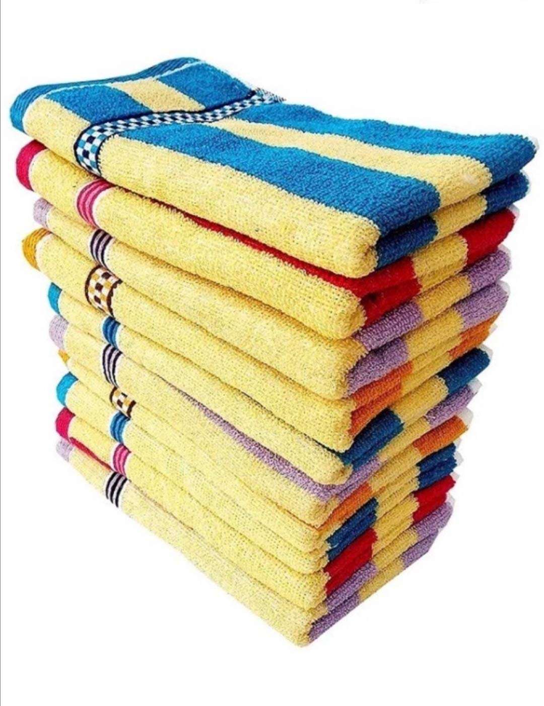 Glow Home 300 GSM Super Soft 100% Cotton Hand Towels for Gym/Workout and Bathroom | Highly Absorbent Luxury Striped Printed Hand Towel Set for Men Women, Pack of 6, 14 x 21 Inches, Multicolor 4