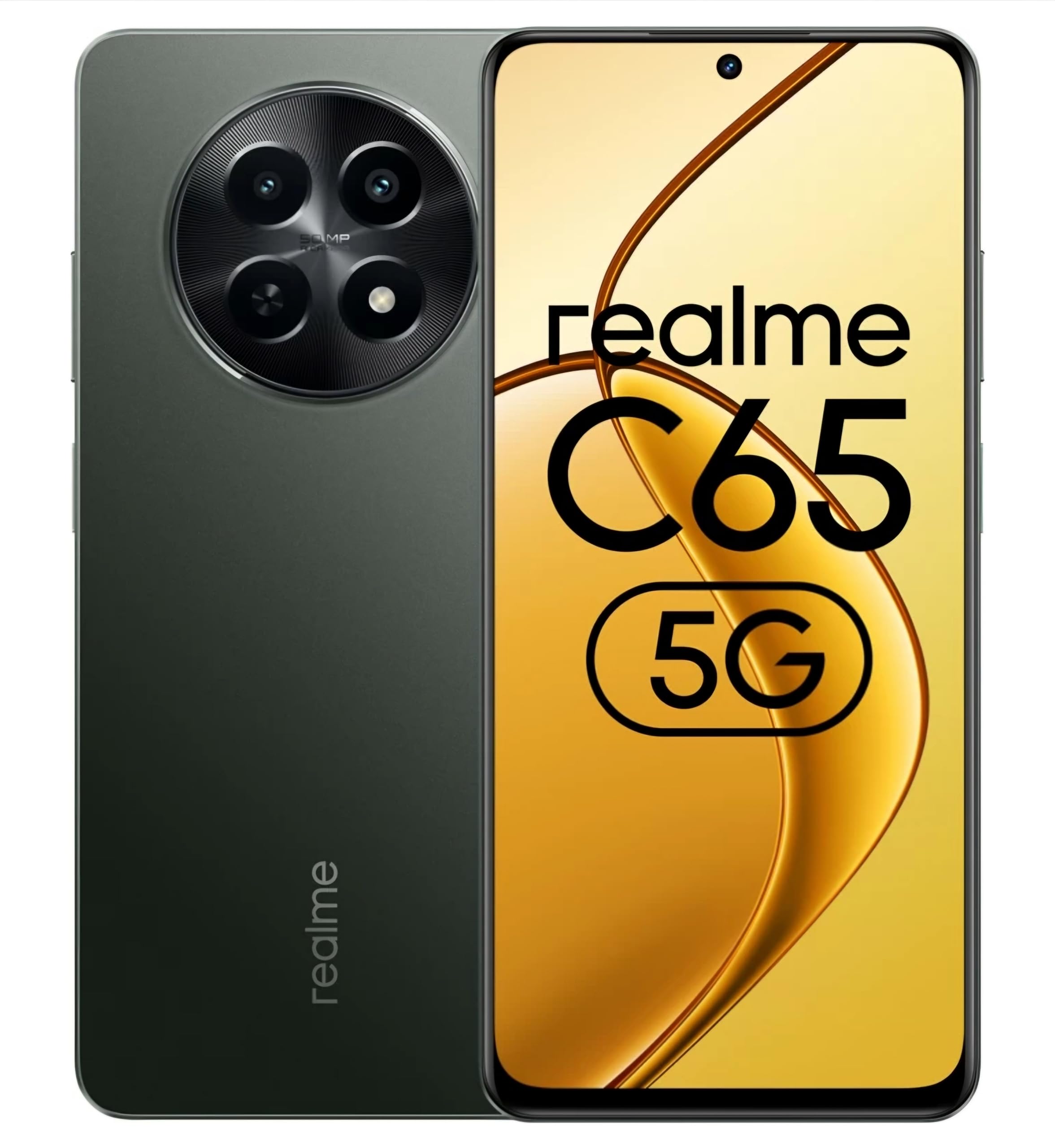 realme C65 5G (Glowing Black, 6GB RAM, 128GB Storage)| Expandable Upto 2TB | Upto 12GB Dynamic RAM | 50MP Rear Camera | 8MP Front Camera| Dimensity 6300 Processor | AirGestures | Rainwater Smart Touch