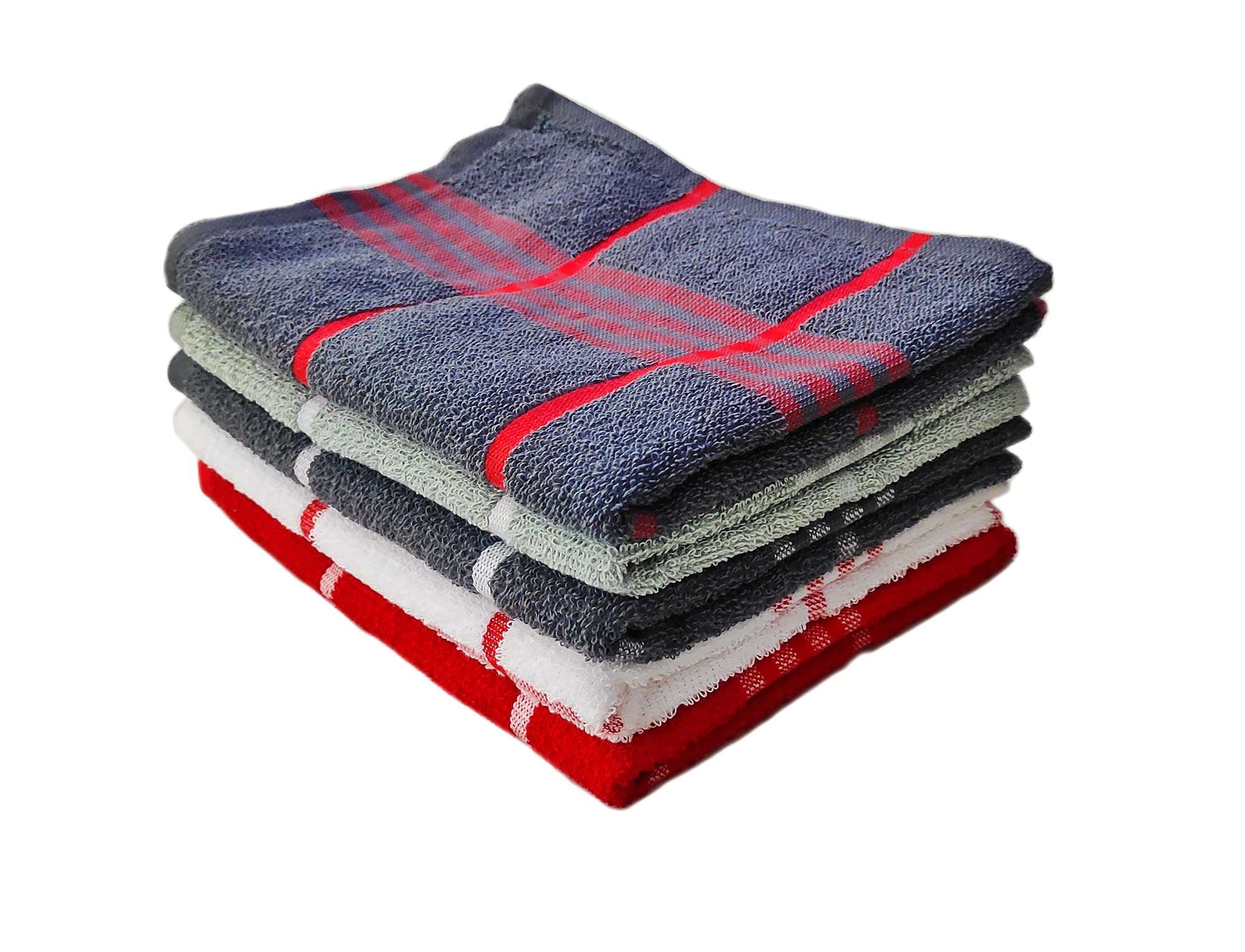 Terry Kitchen Towel Quick Absorption and Faster Drying l | Multipurpose Kitchen Towels (Pack of 5) 1