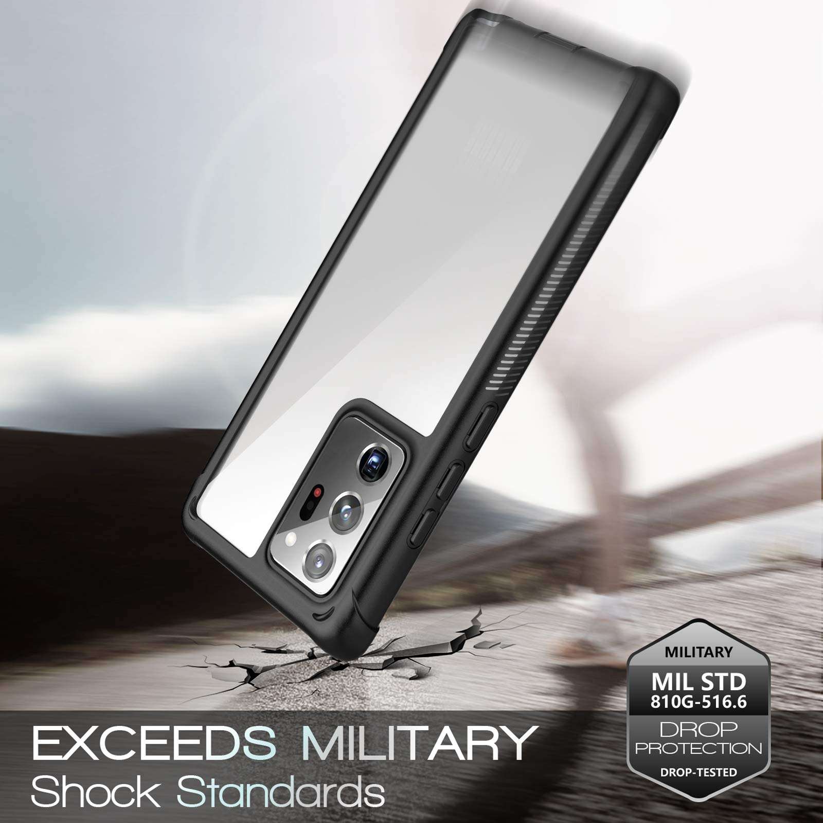 Temdan for Samsung Galaxy Note 20 Ultra Case, Built-in Screen Protector Full Body Heavy Duty Shockproof Case Support Wireless Charging for Samsung Galaxy Note 20 Ultra 6.9 inch 2020(Blue/Black) 5