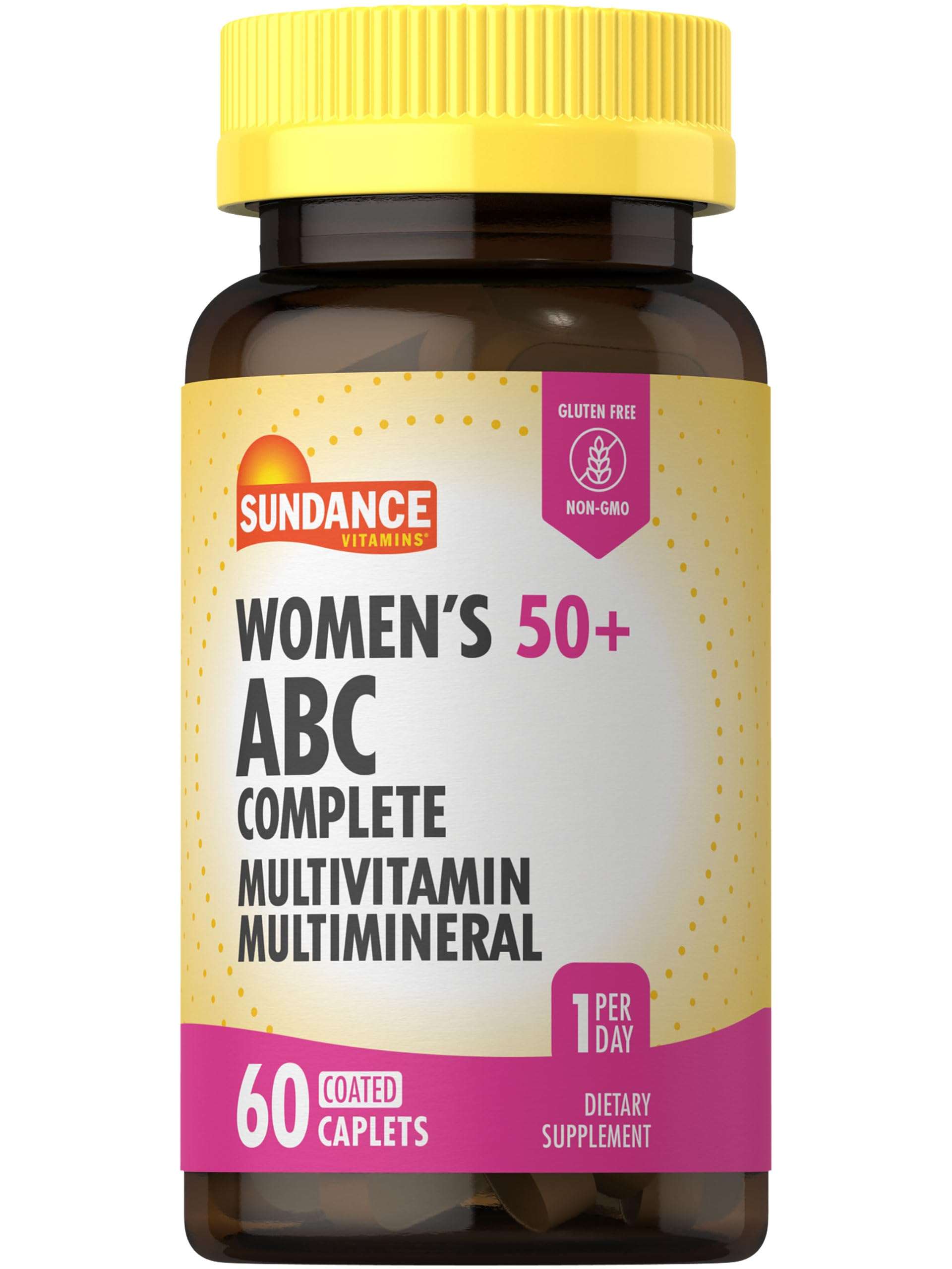 Sundance Women's 50+ ABC Complete Multivitamin | 60 Caplets | with Multimineral Formula | Non-GMO and Gluten Free Supplement