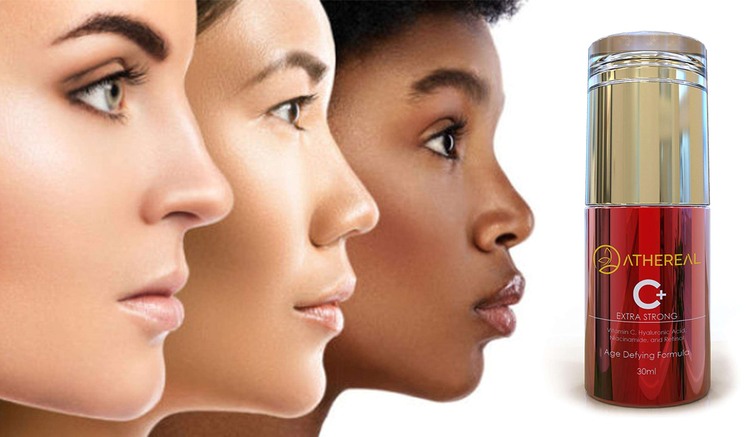 Athereal Vitamin C-Plus Serum | Extra Strong Anti-Aging Anti-Wrinkle Formula that Lifts, Hydrates, Lightens Dark Spots & Acne Scars – A Powerful Blend Retinol, Niacinamide, Hyaluronic Acid | 30 ml 5