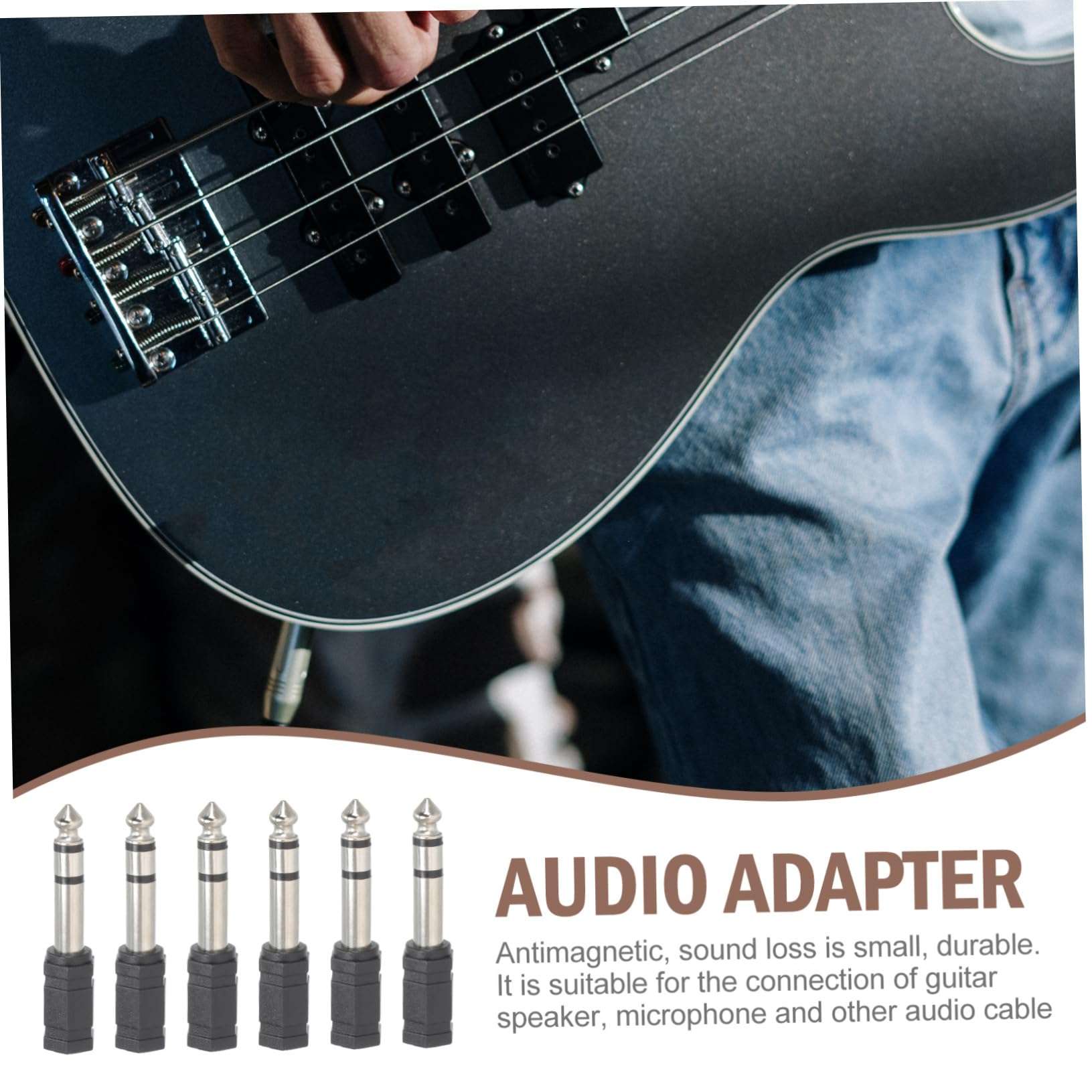 DOITOOL 6pcs Audio Adapter Headphones Jack Adapter Headphone Adapter USB to Aux Stereo Jack Microphone Connector Converter Headphone Jack Adapter USB to Audio Zinc Alloy 3