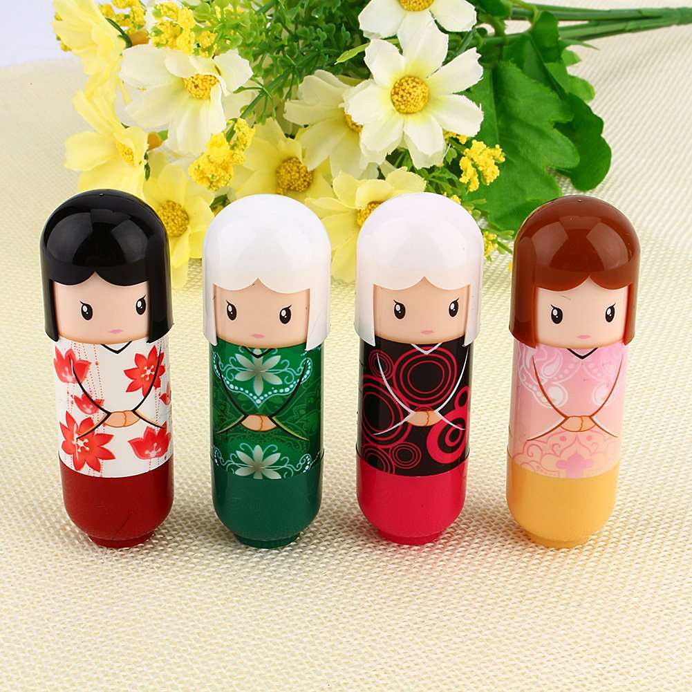 Lip Balm, Lip Care Cream Serum Lip Repair for Dry Lips, 4 Flavors Girl Women Baby Lip Balm (Send the Color Randomly) 3
