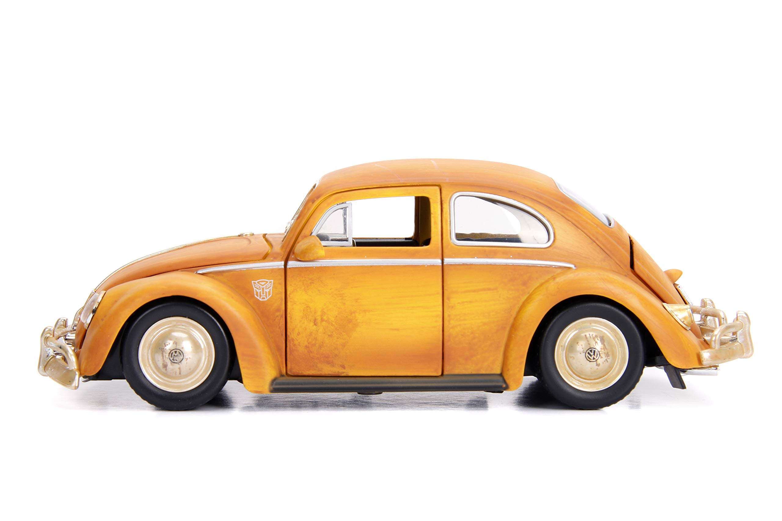 Jada Toys Transformers Bumblebee Volkswagen Beetle Die-cast Car, 1:24 Scale Vehicle & 2.75" Charlie Collectible Metal Figurine, Yellow 4