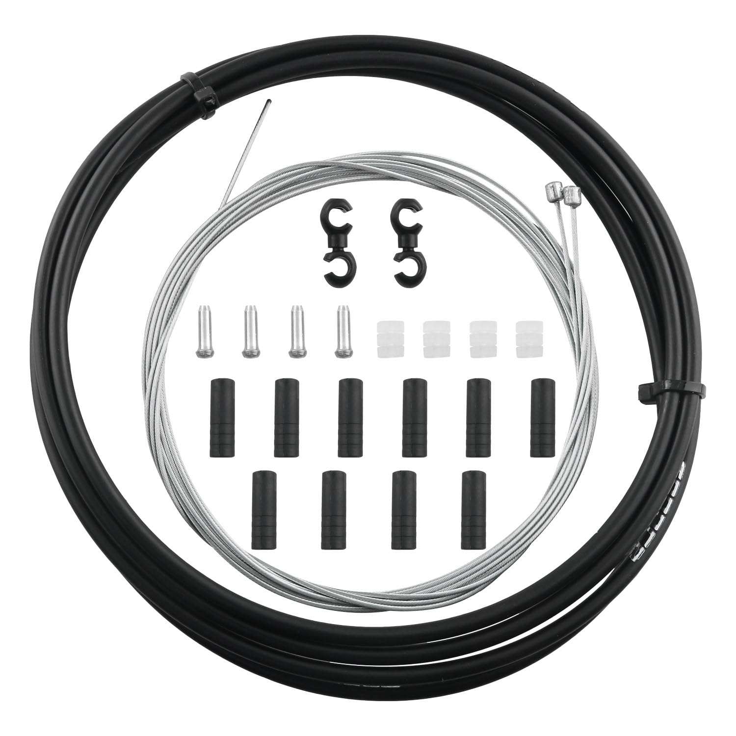 WHYHKJ 1 Set Bicycle Gear Shift Cable Housing Universal Kit Brake Cable Tube Set for Mountain Road Bike Repair (Black)