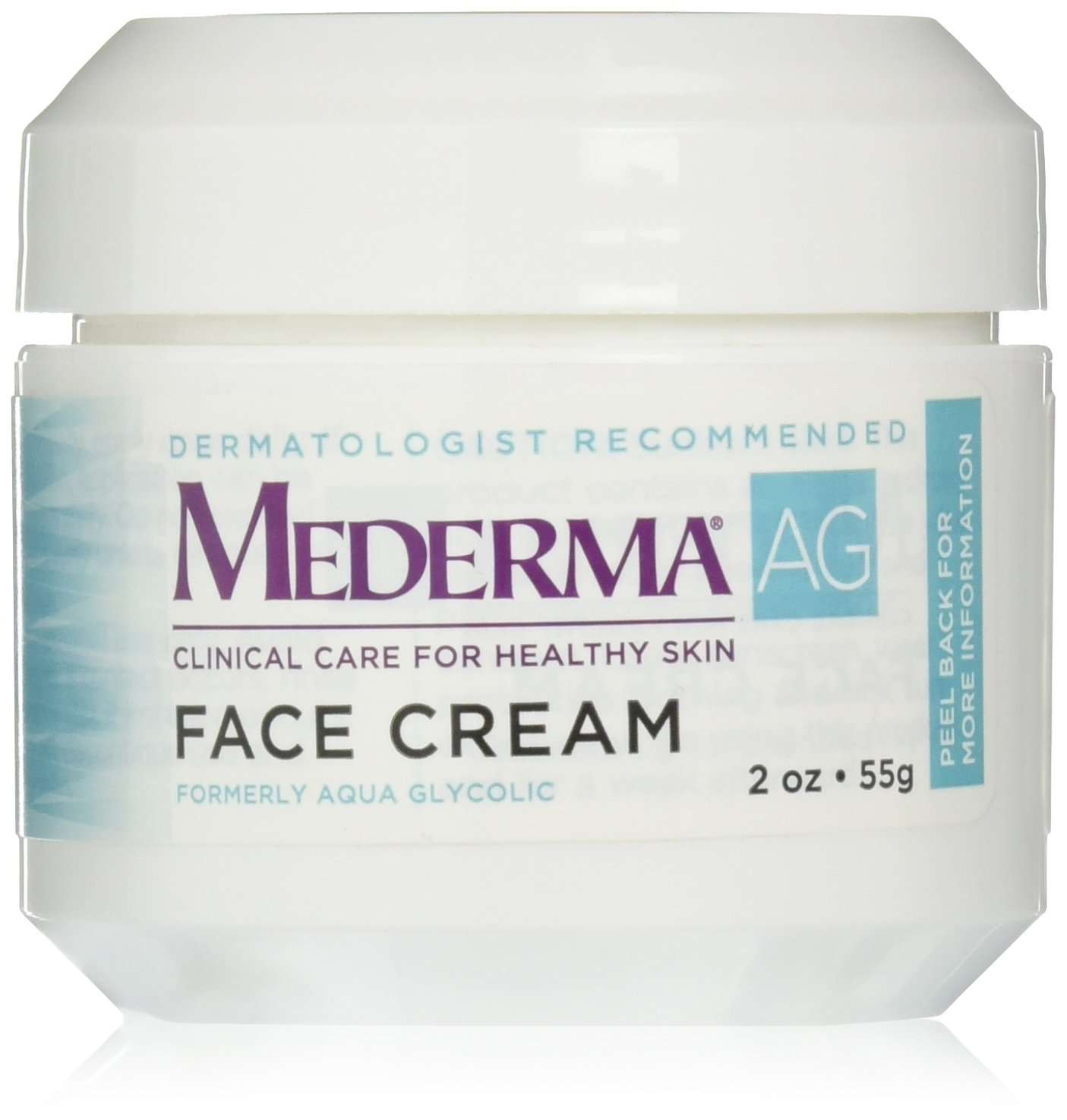 Mederma AG Moisturizing Face Cream – with hyaluronic acid for moisture and glycolic acid to gently remove rough, dry skin – dermatologist recommended brand - fragrance-free, hypoallergenic - 2 ounce 1
