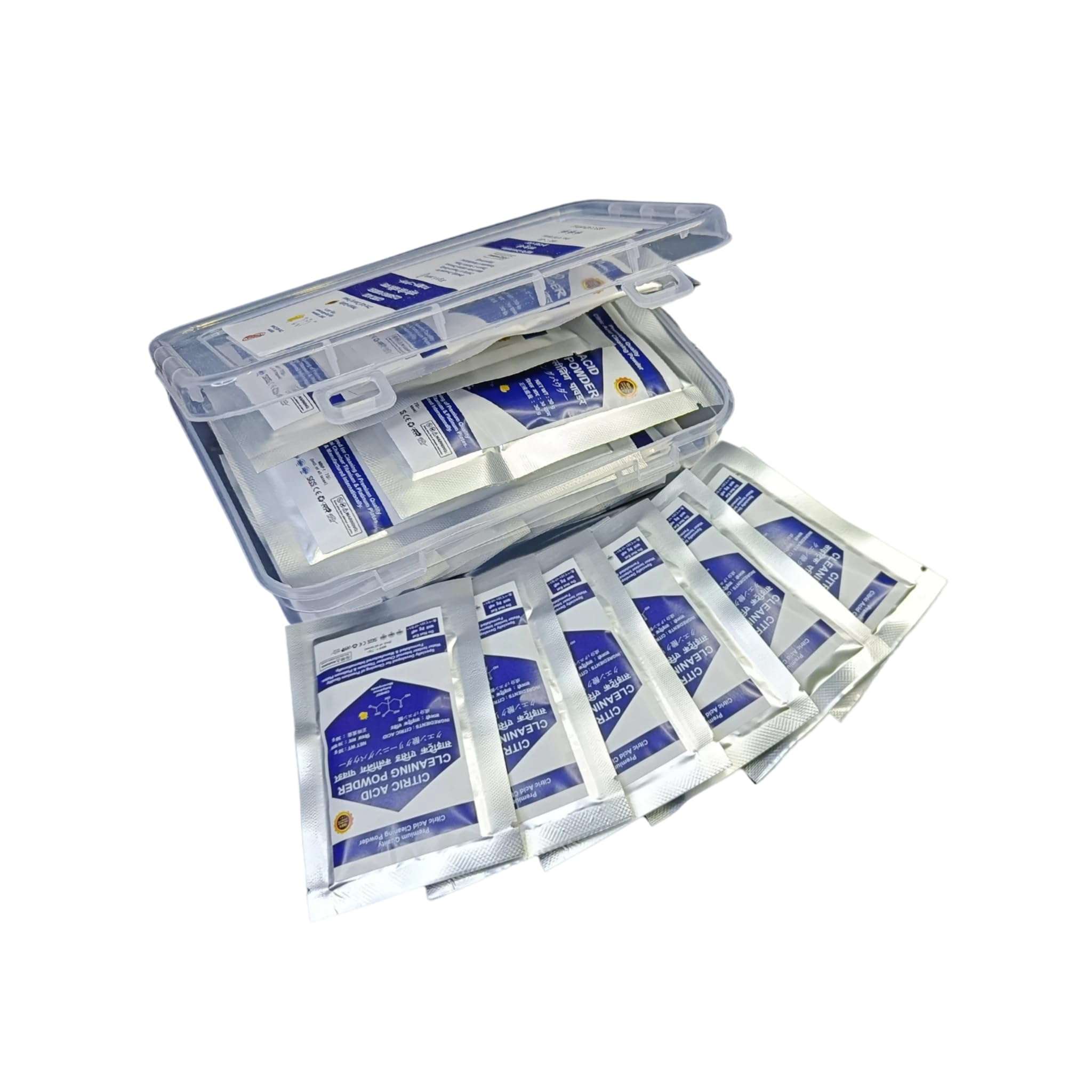 Citric Acid Cleaning Powder (12 pouch) - Specially Developed for Cleaning of Water Ionizer Internal Chamber Titanium & Platinum Plates । Best for E-Clean, Deep Clean, Calcium/Salt Rust Clean 1