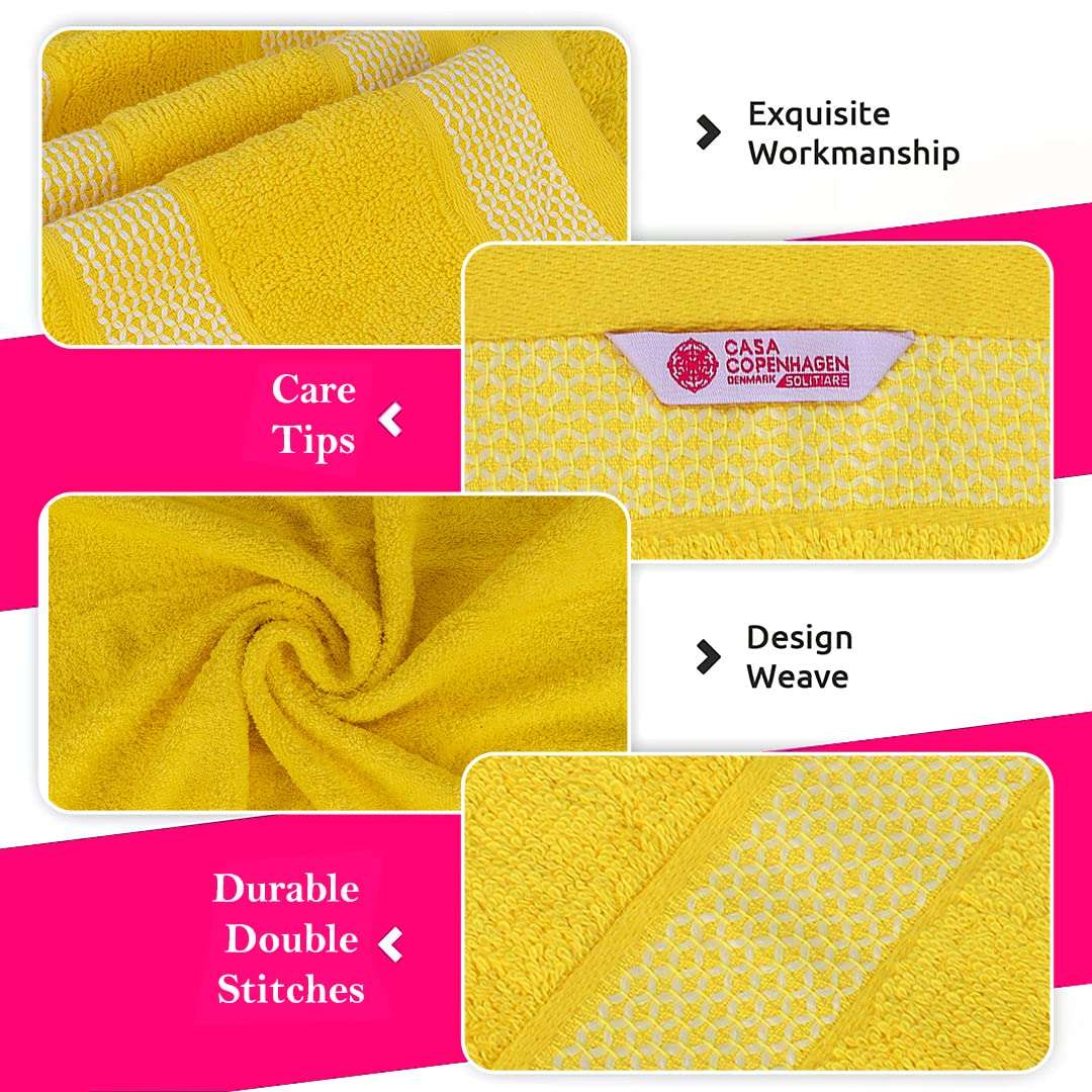 Casa Copenhagen - Egyptian Cotton Solitiare 1 Pcs Large Bath Towel (75 X 150cm) Colour : Butter Yellow 5