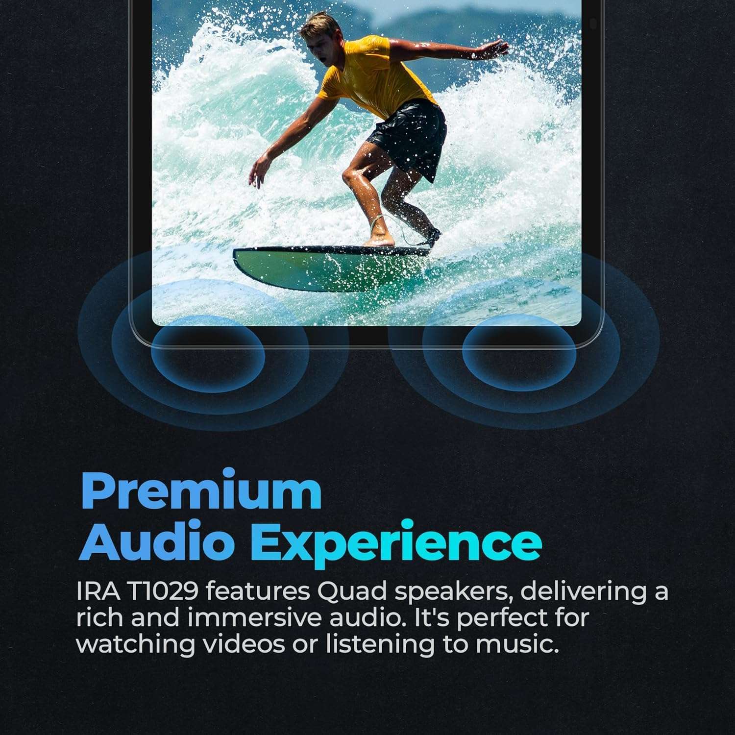 IRA T1029 Tablet, 12.1" LCD, 4G/LTE + Wi-Fi, 8GB RAM, 128GB Storage, Android 15, Dual SIM, 16 MP Camera, 10000mAh Battery, Stereo Speakers, Accessories Included (Flipcover, Earphone, OTG Cable) 6