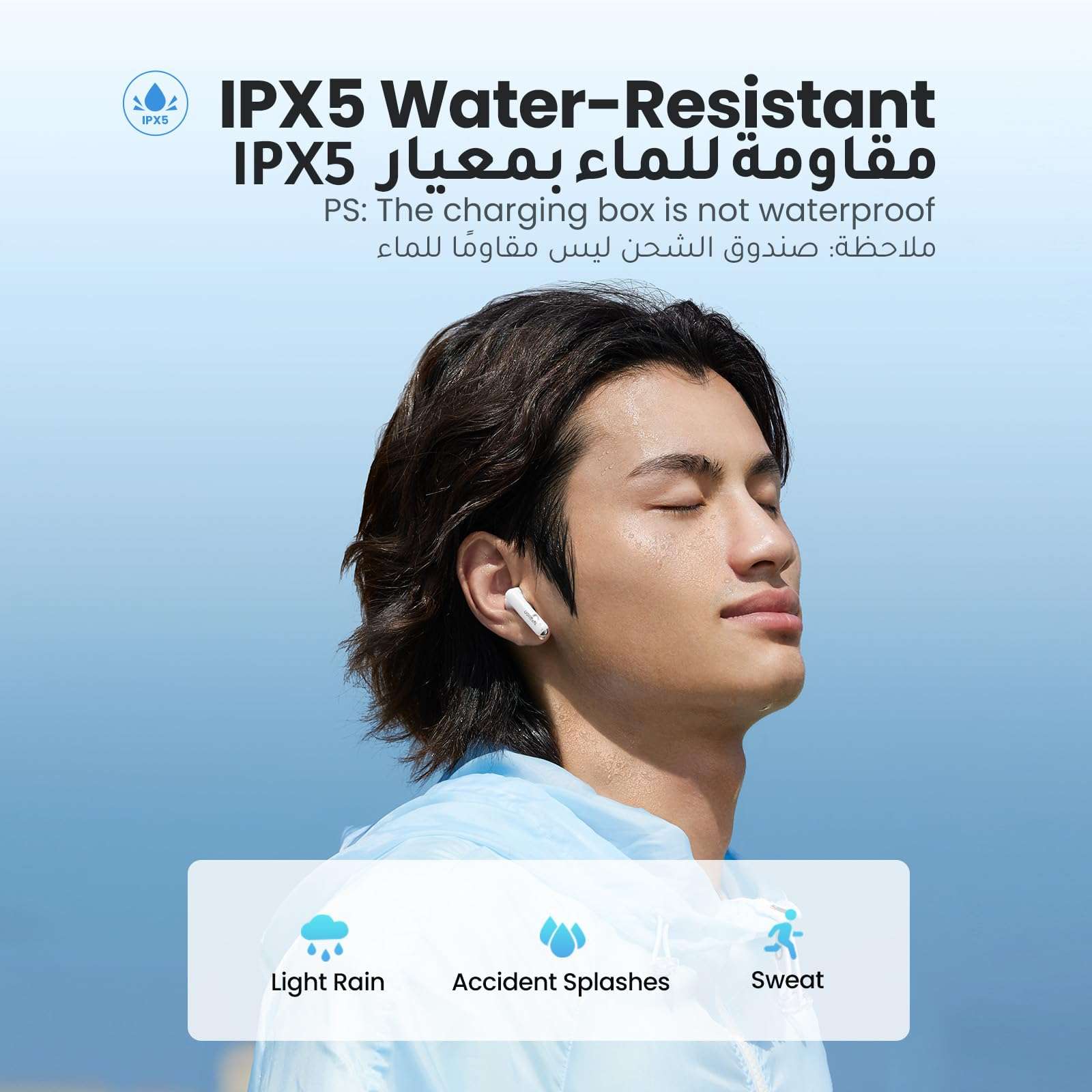 UGREEN Wireless Earbuds Bluetooth 5.3, HiTune H5 Headphone Semi-in-ear Earphone, 4 Mics Noise Cancelling Headset, 26H Play Time Fast Charging, 13.6mm Large Driver,Lightweight IPX5 Waterproof Game Mode 6