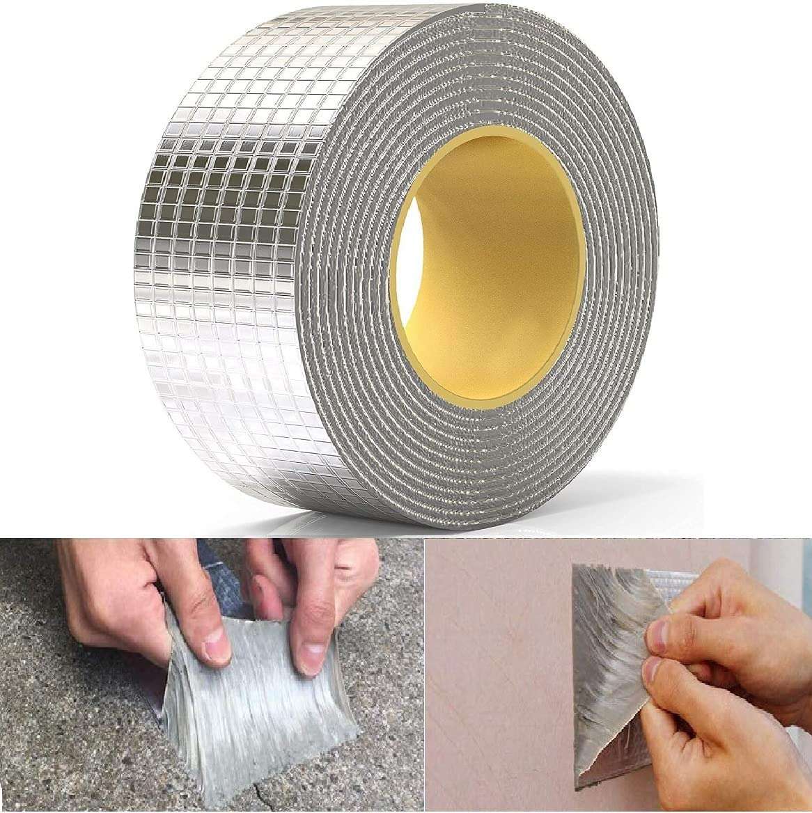EarthWhisk Leakage Repair Waterproof Tape for Pipe Leakage Roof Water Leakage Solution Aluminium Foil Tape Waterproof Adhesive Tape Sealing Butyl Rubber Tape for Surface Crack, Pipe 3